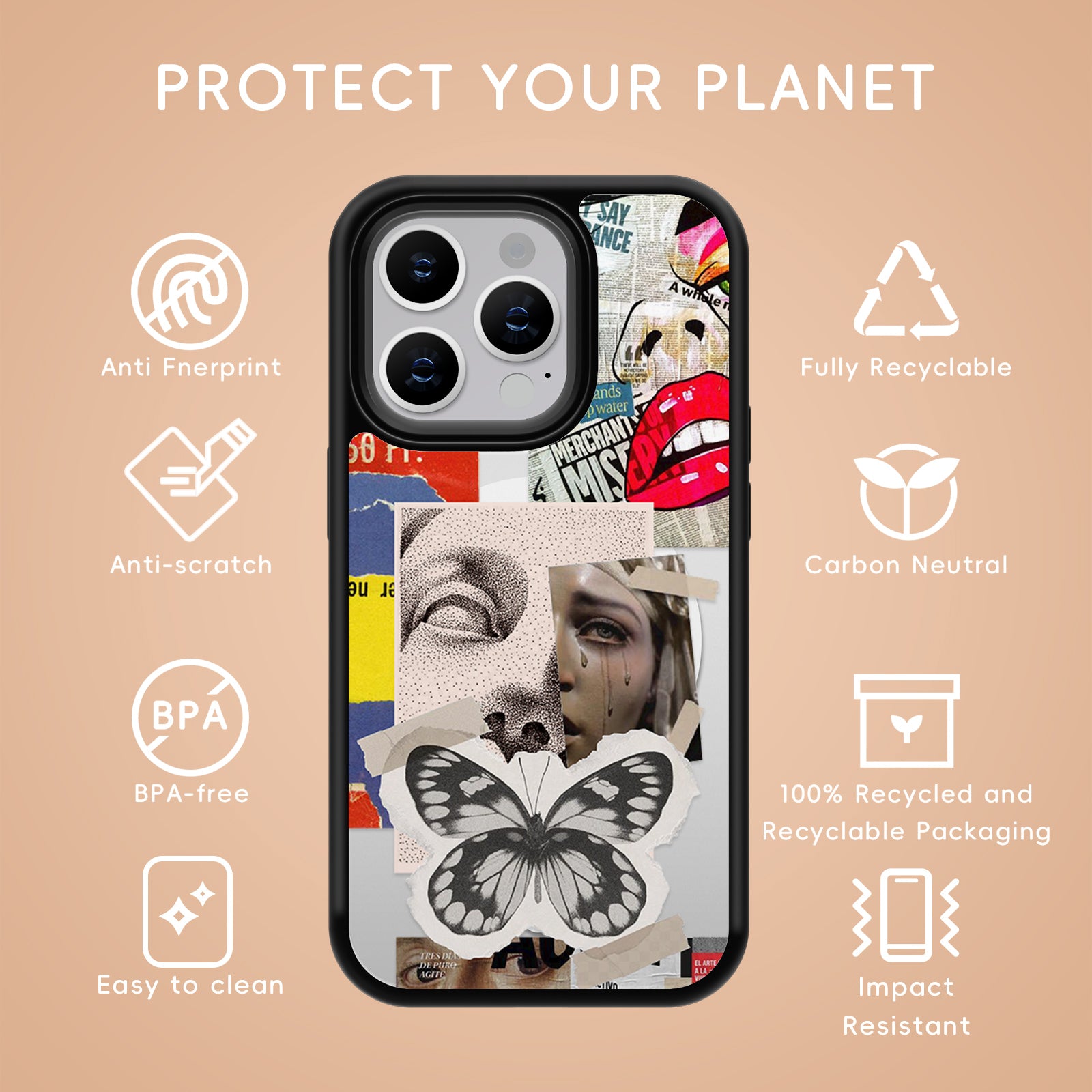 Collage Art Series Mirror iPhone Case MagSafe Compatible-A