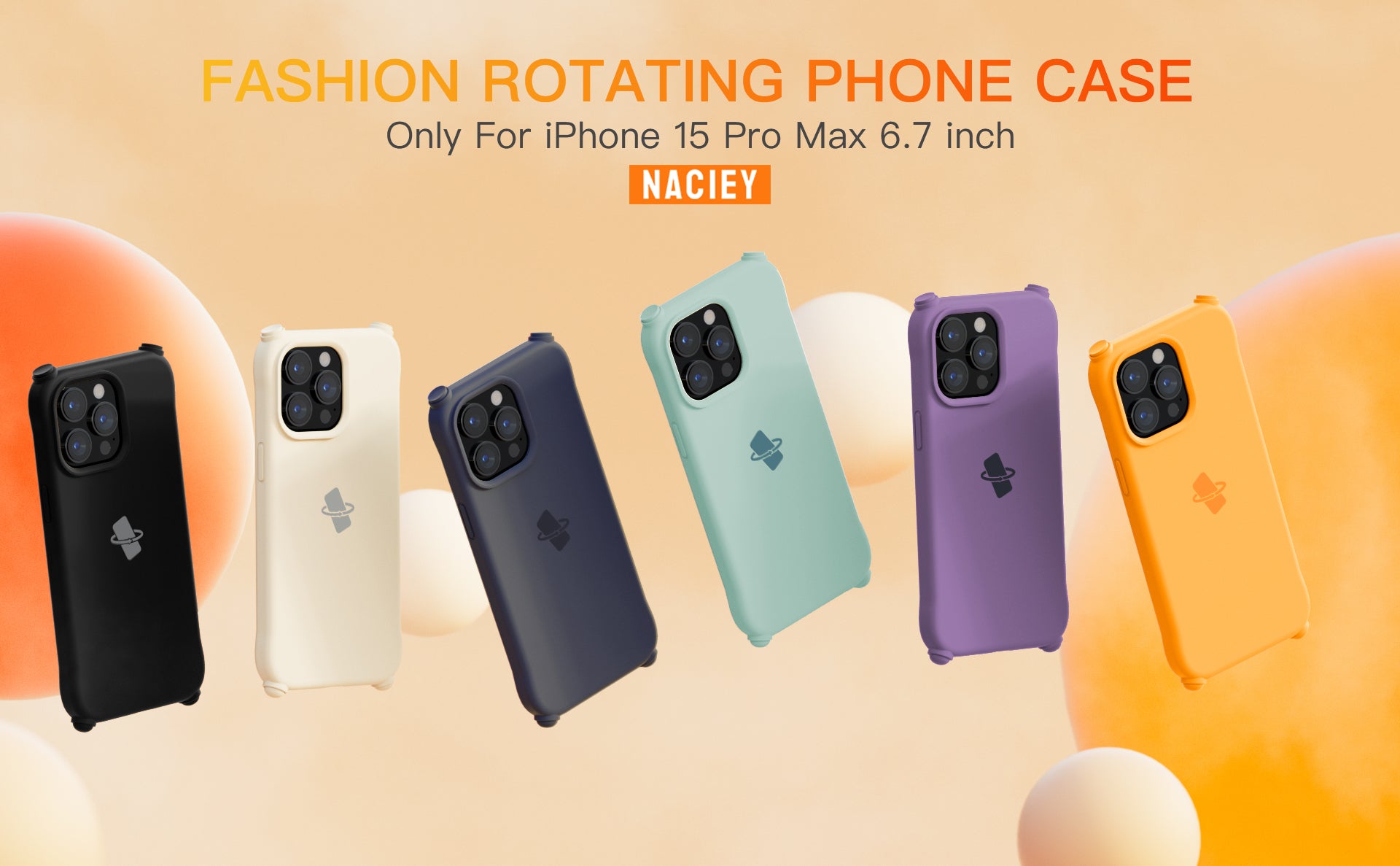 Naciey Spin Phonecase-Express Yourself with Bold & Bright Colors！