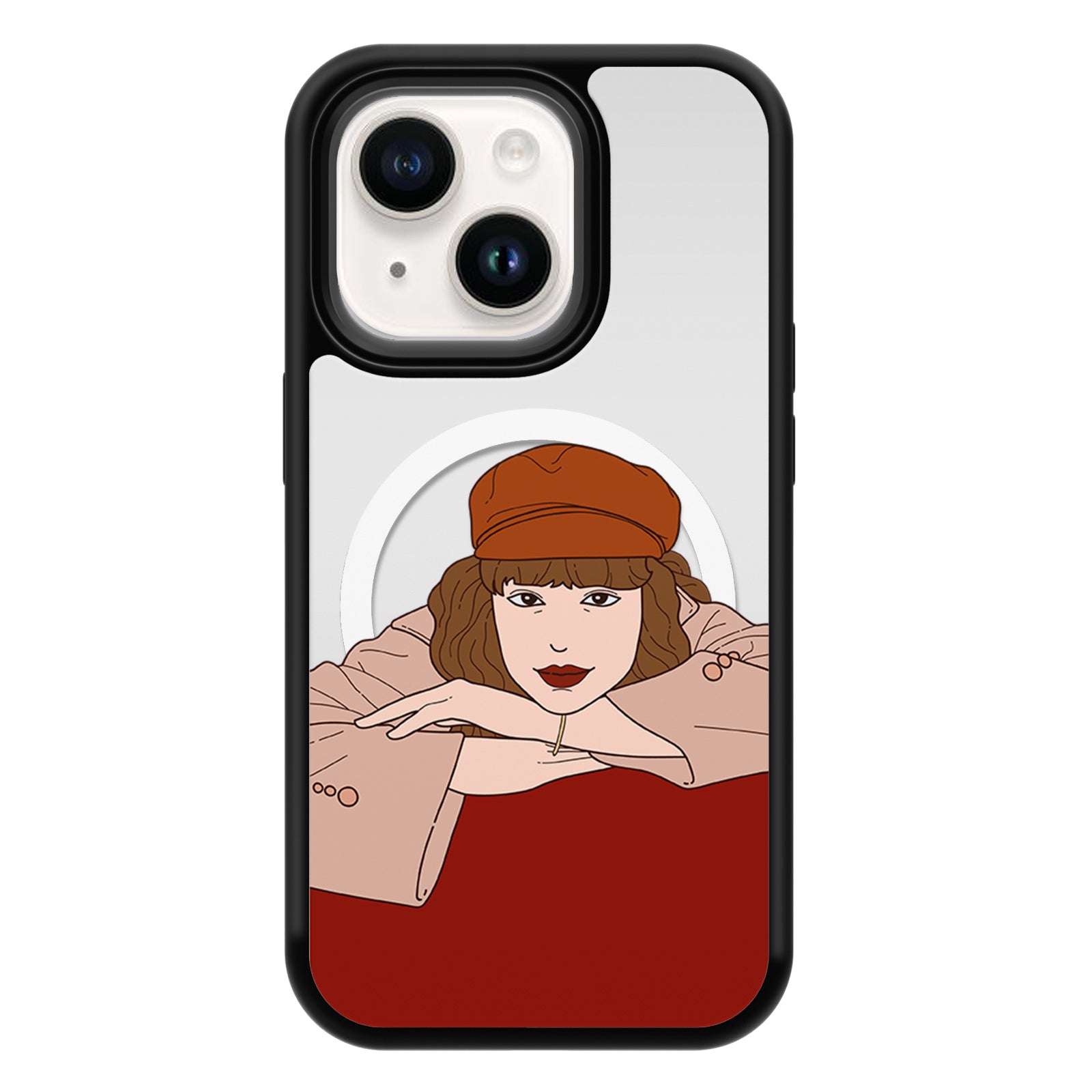 Famous Singer Series Mirror iPhone Case MagSafe Compatible-Red