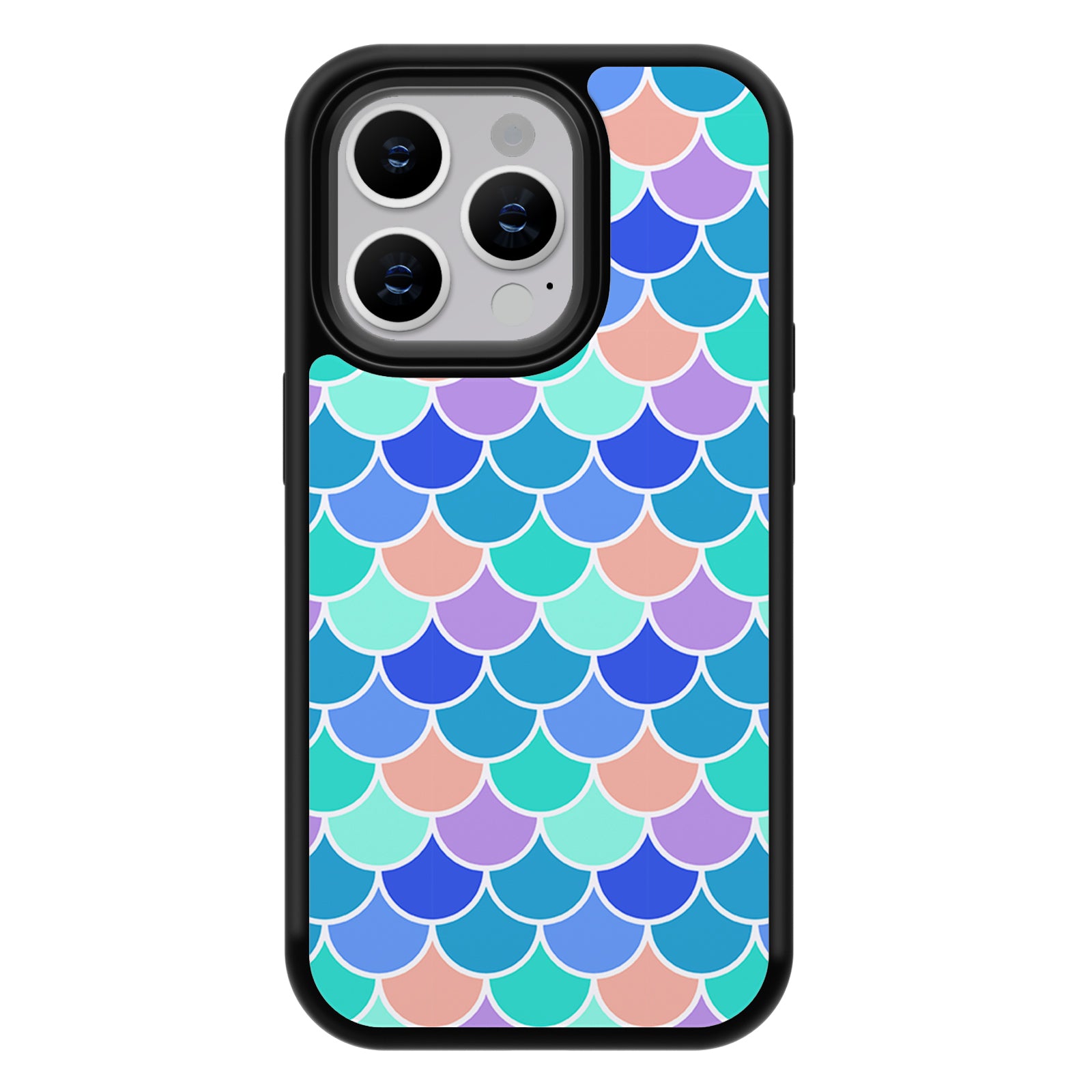 Colorful Pixel Series iPhone Case MagSafe Compatible-Blue