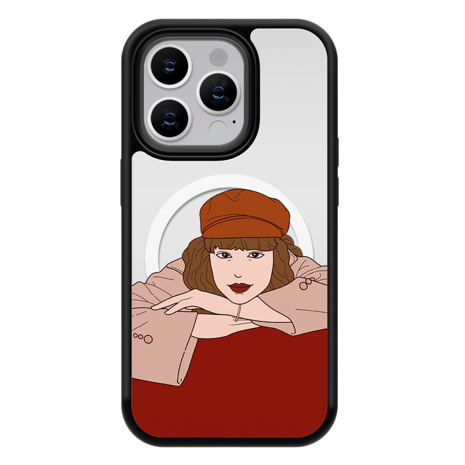 Famous Singer Series Mirror iPhone Case MagSafe Compatible-Red