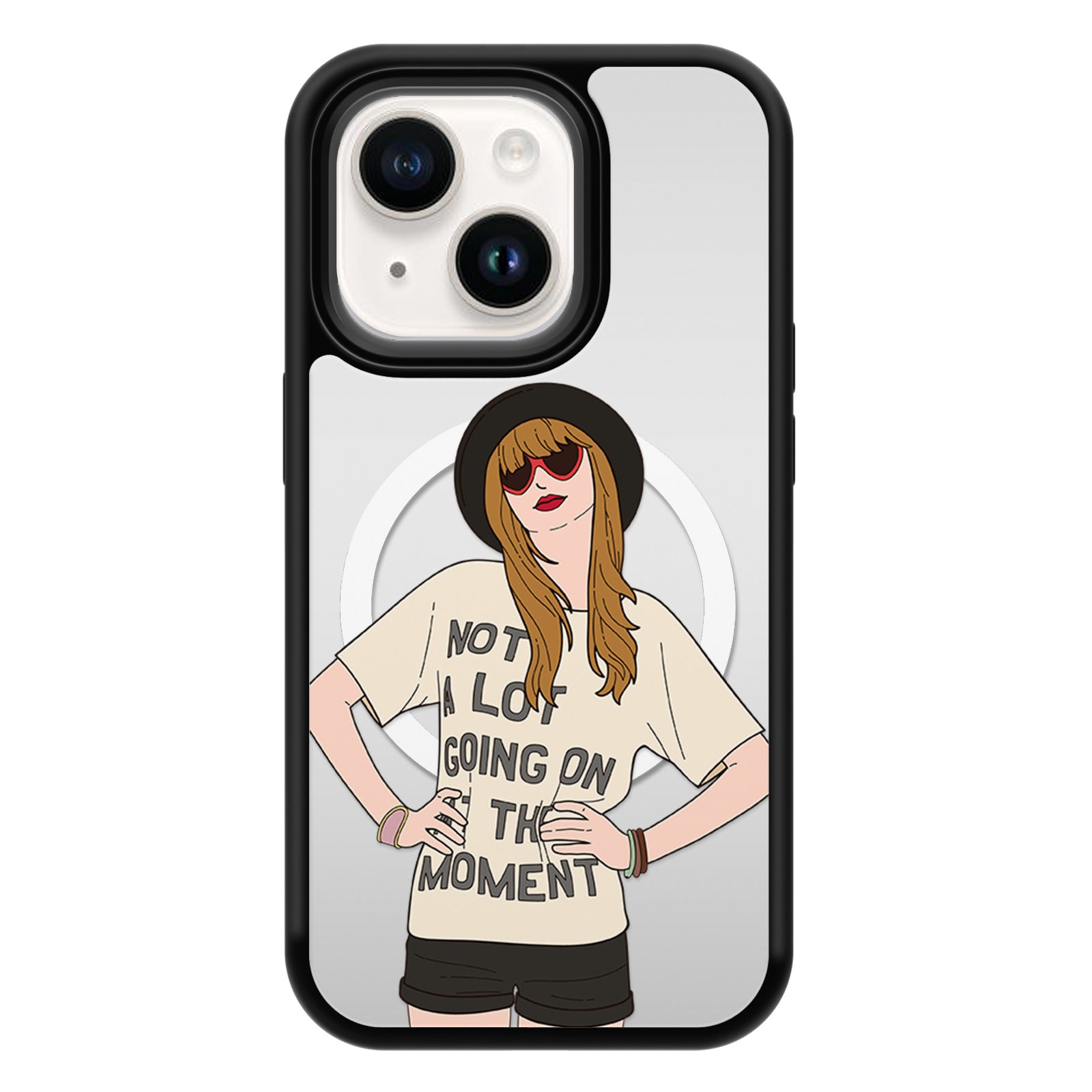 Famous Singer Series Mirror iPhone Case MagSafe Compatible-Yellow