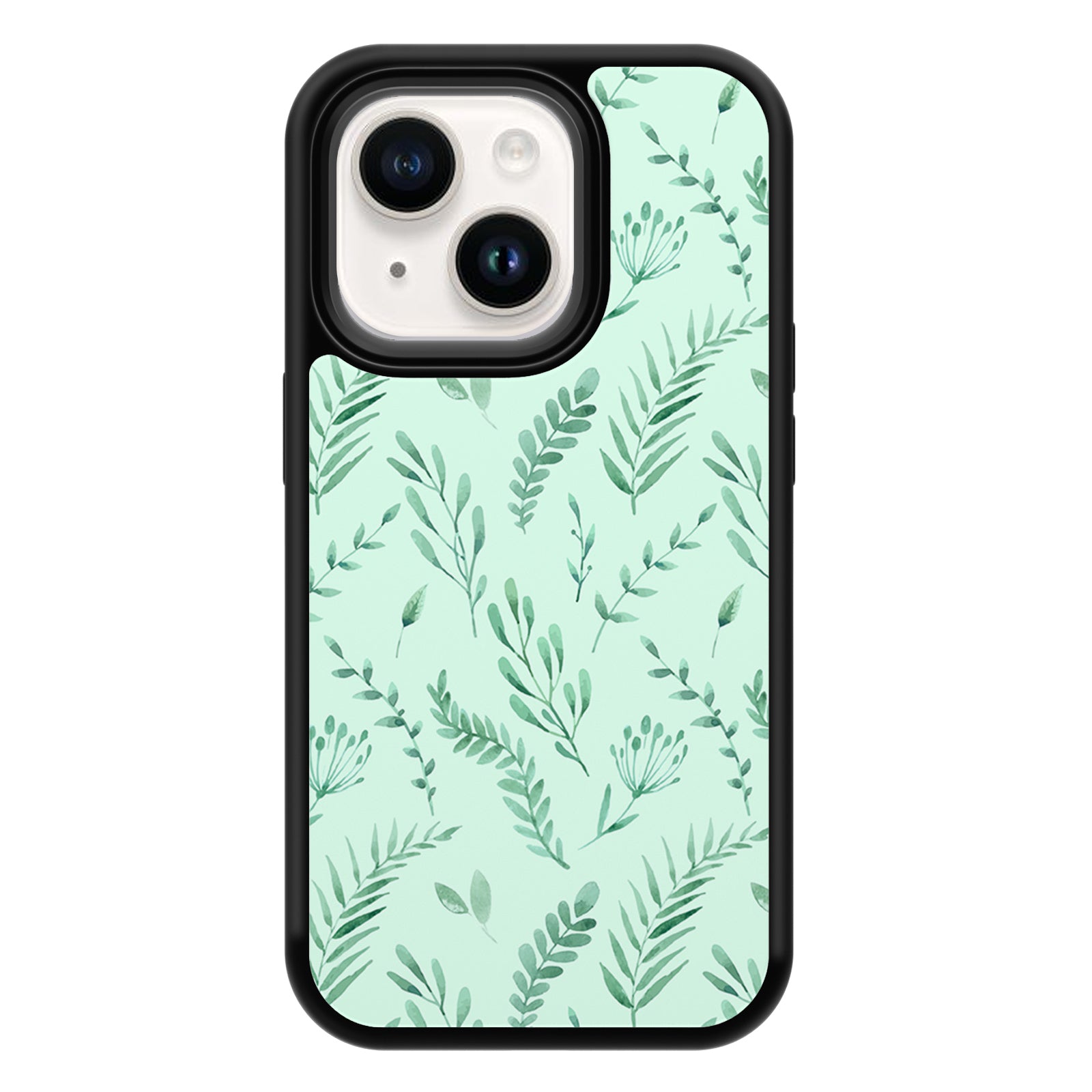 Serenityflower Series iPhone Case MagSafe Compatible-Green