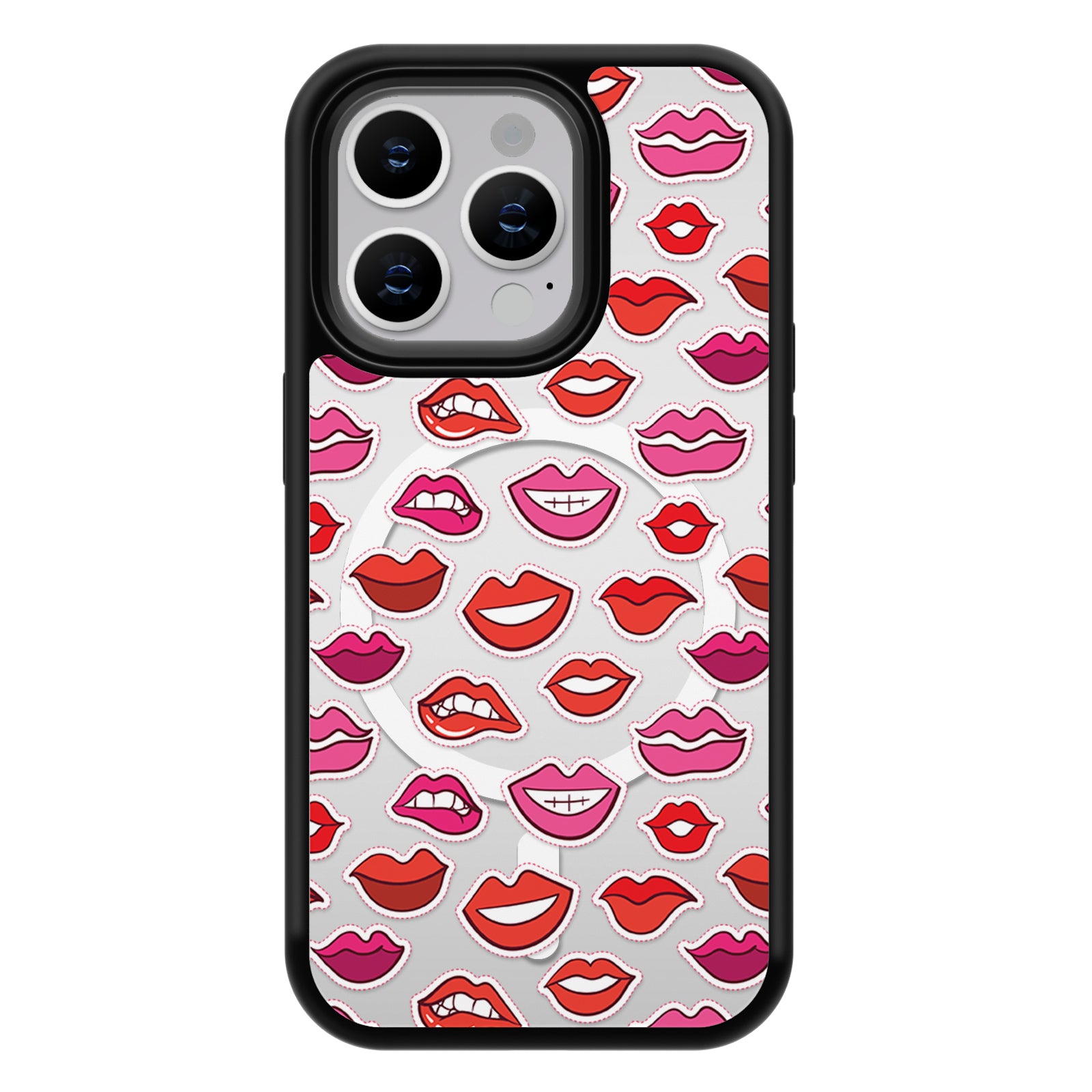 Fun Series Mirror iPhone Case MagSafe Compatible-Red Lips