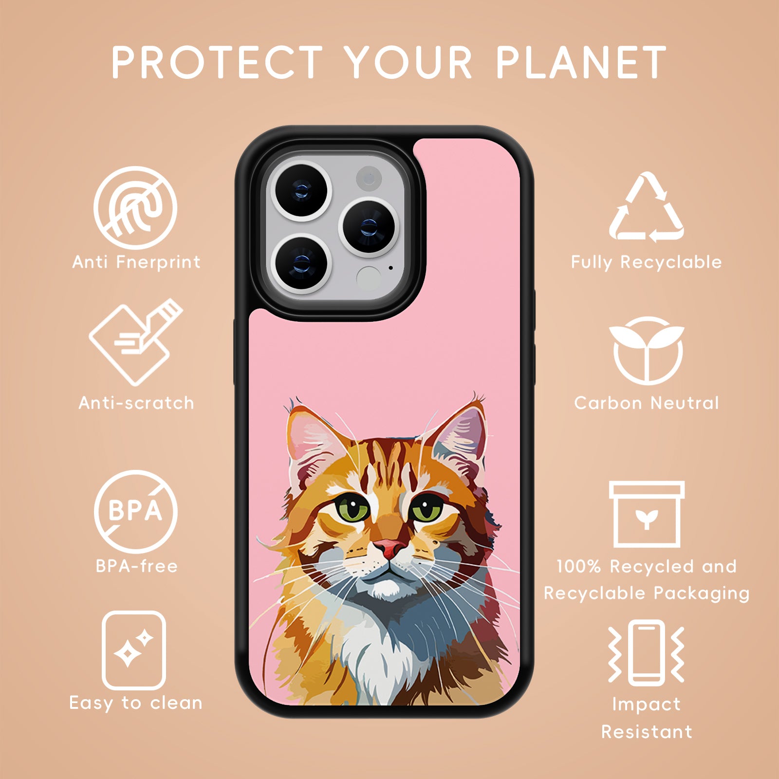 Cute Pet Series iPhone Case MagSafe Compatible-Pink