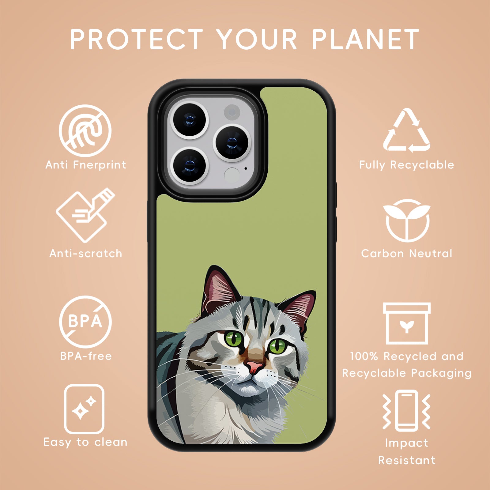 Cute Pet Series iPhone Case MagSafe Compatible-Green