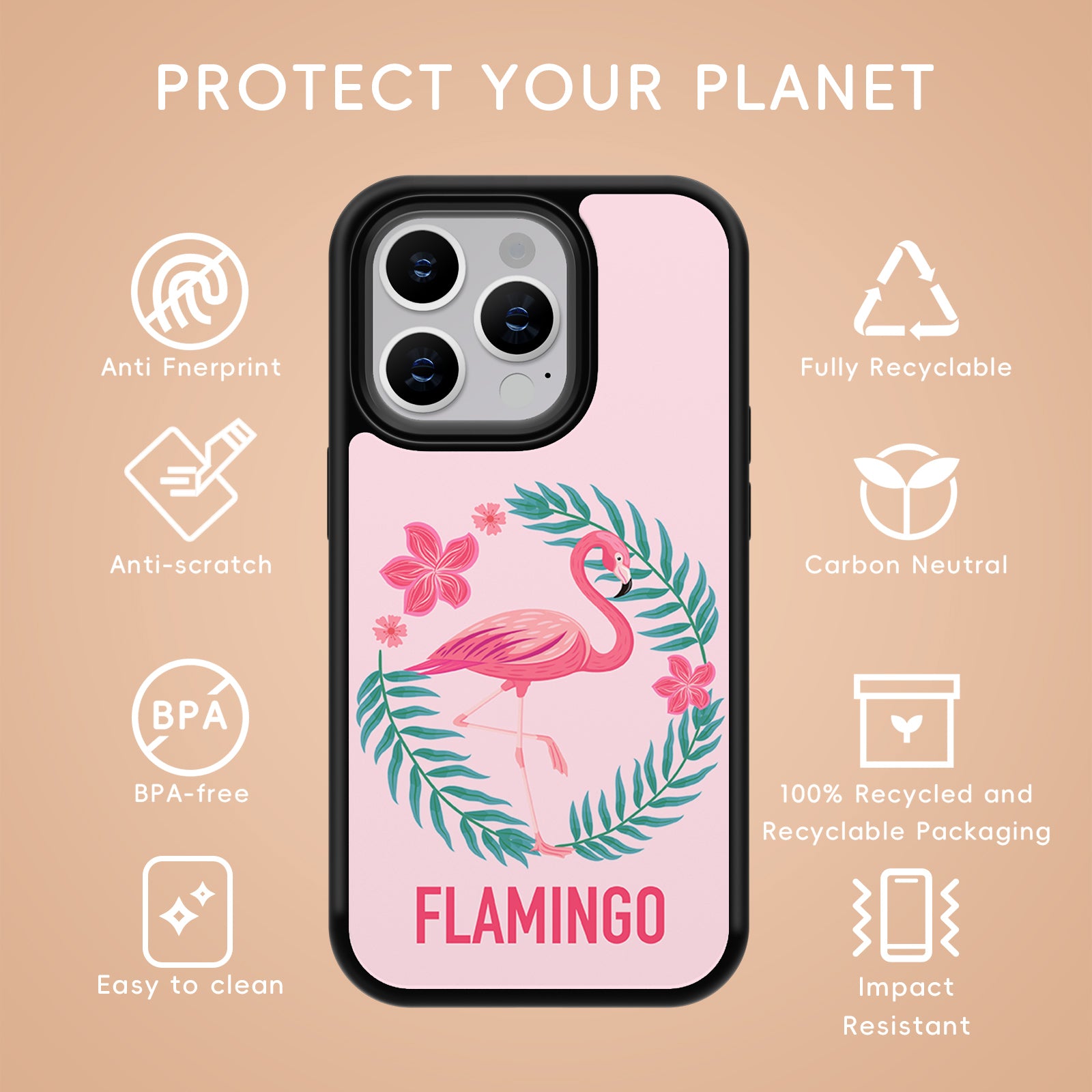 Flamingo Series iPhone Case MagSafe Compatible-A