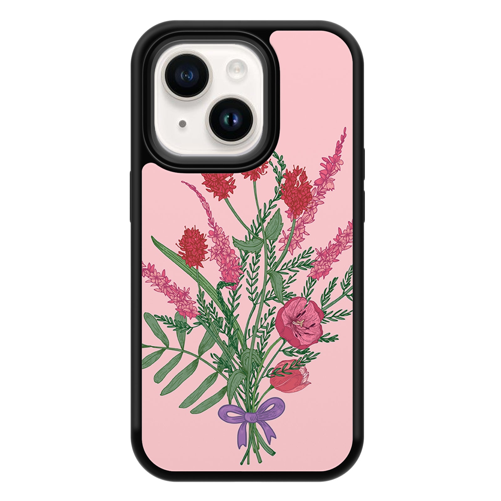 Romantic Bouquet Series iPhone Case MagSafe Compatible-Pink