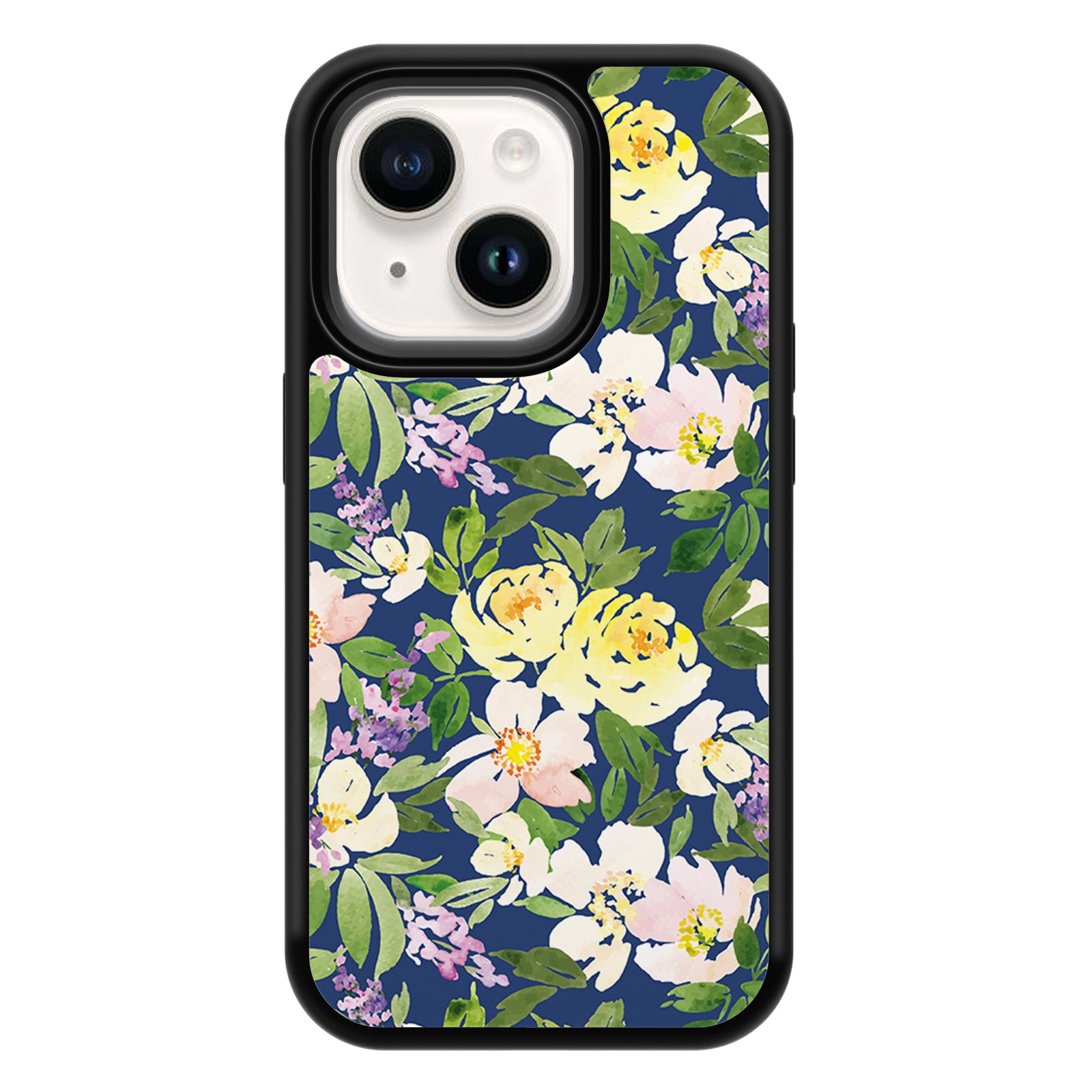 Watercolor Series iPhone Case MagSafe Compatible-Navy blue