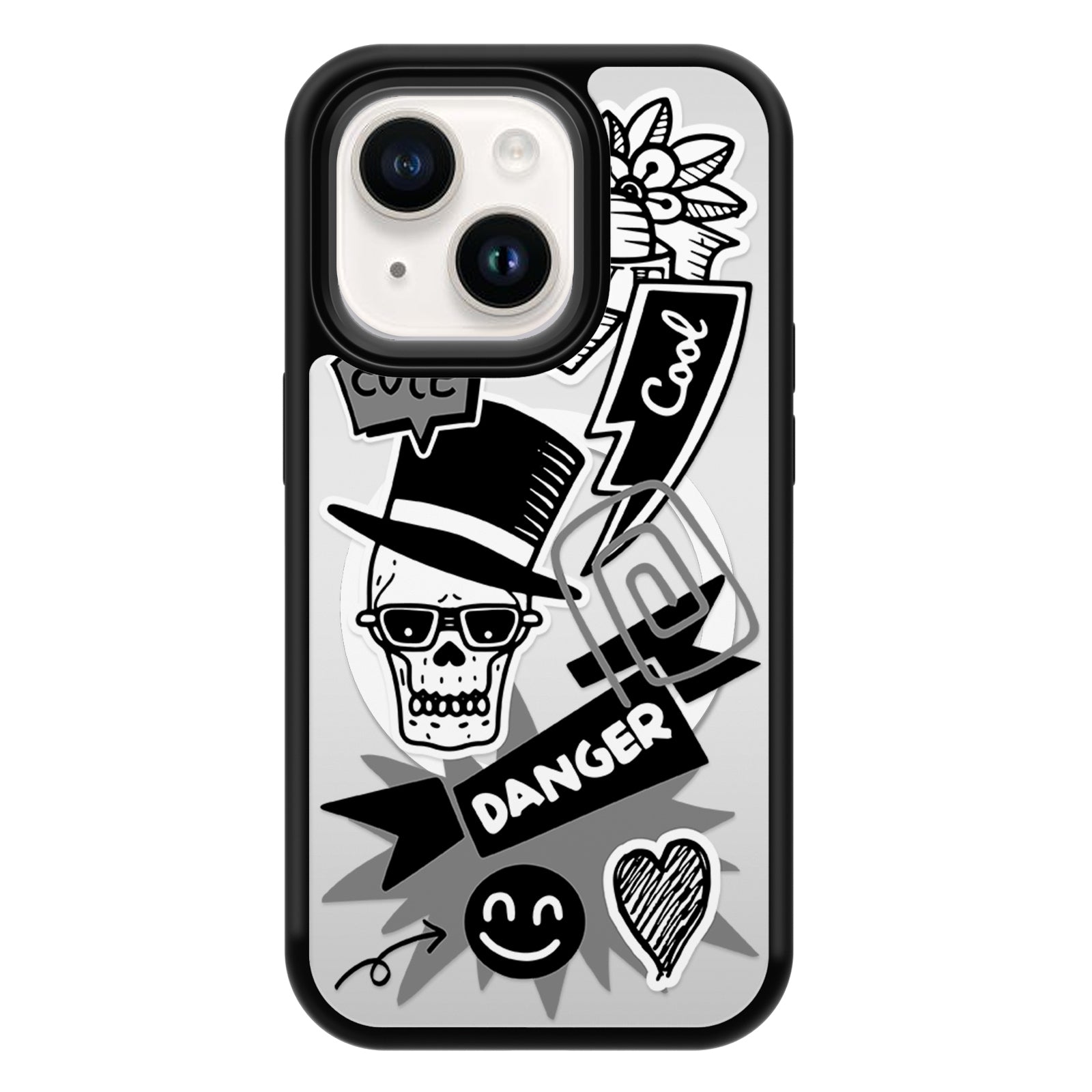 Graffiti Series Mirror iPhone Case MagSafe Compatible-Skull