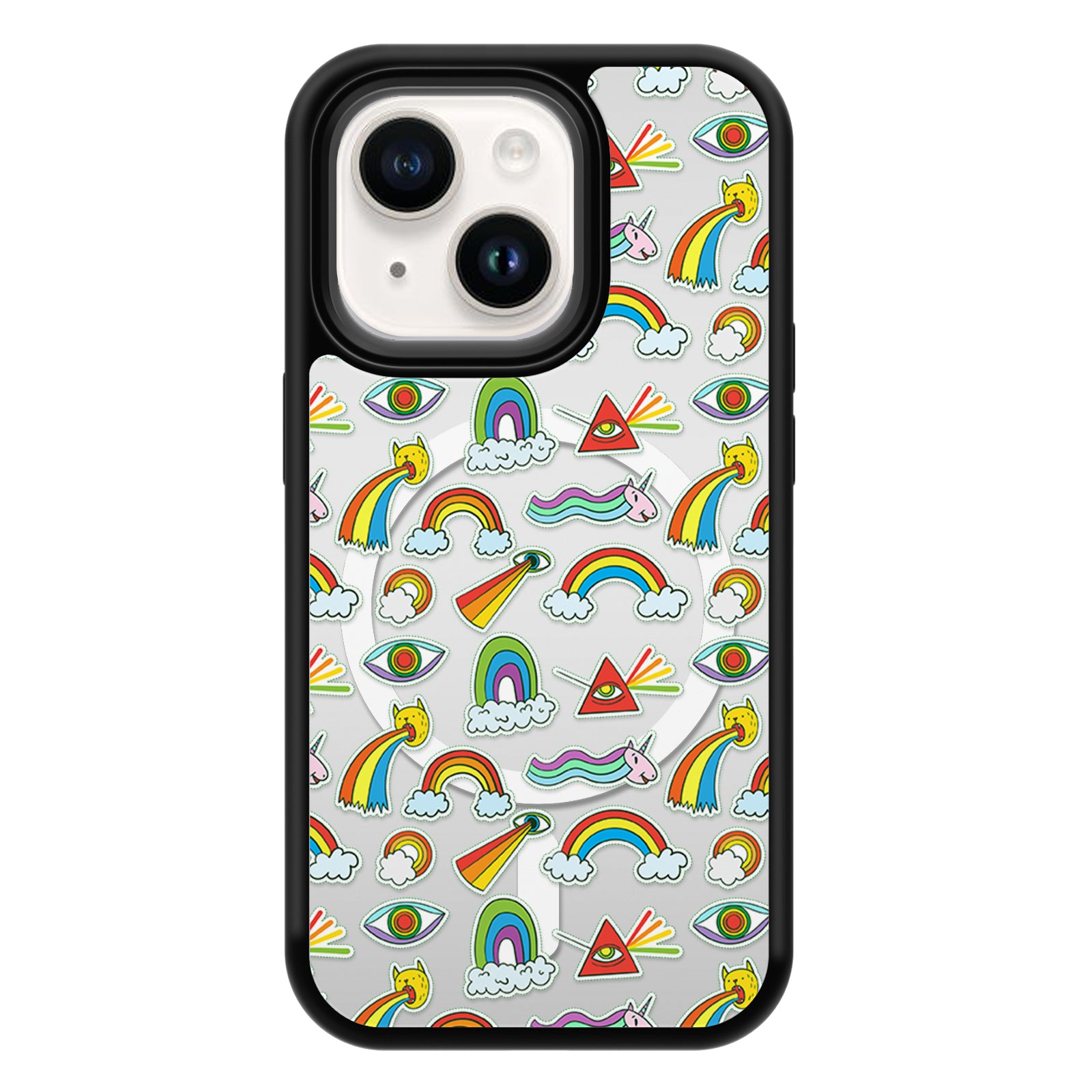 Fun Series Mirror iPhone Case MagSafe Compatible-Rainbow