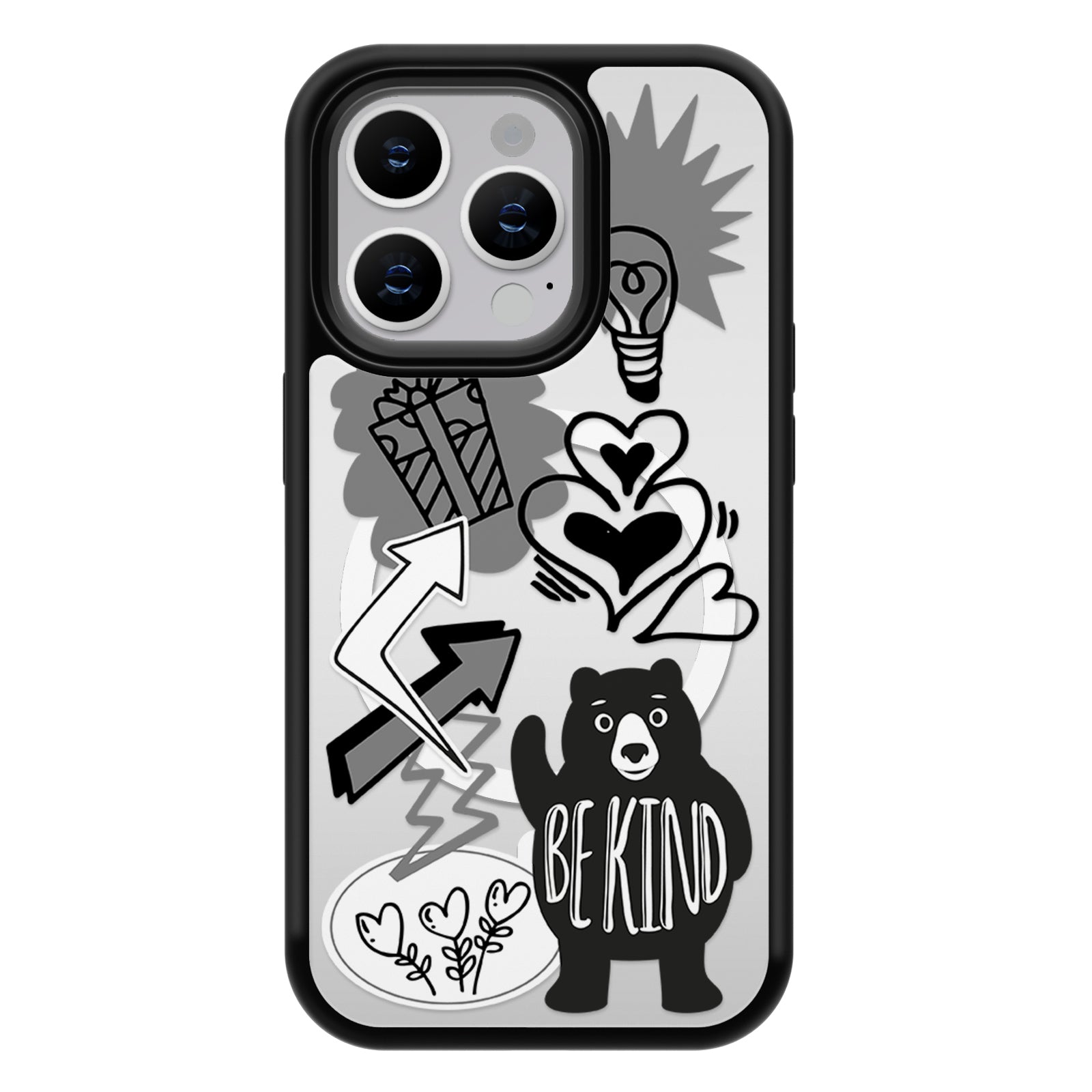 Graffiti Series Mirror iPhone Case MagSafe Compatible-Bear