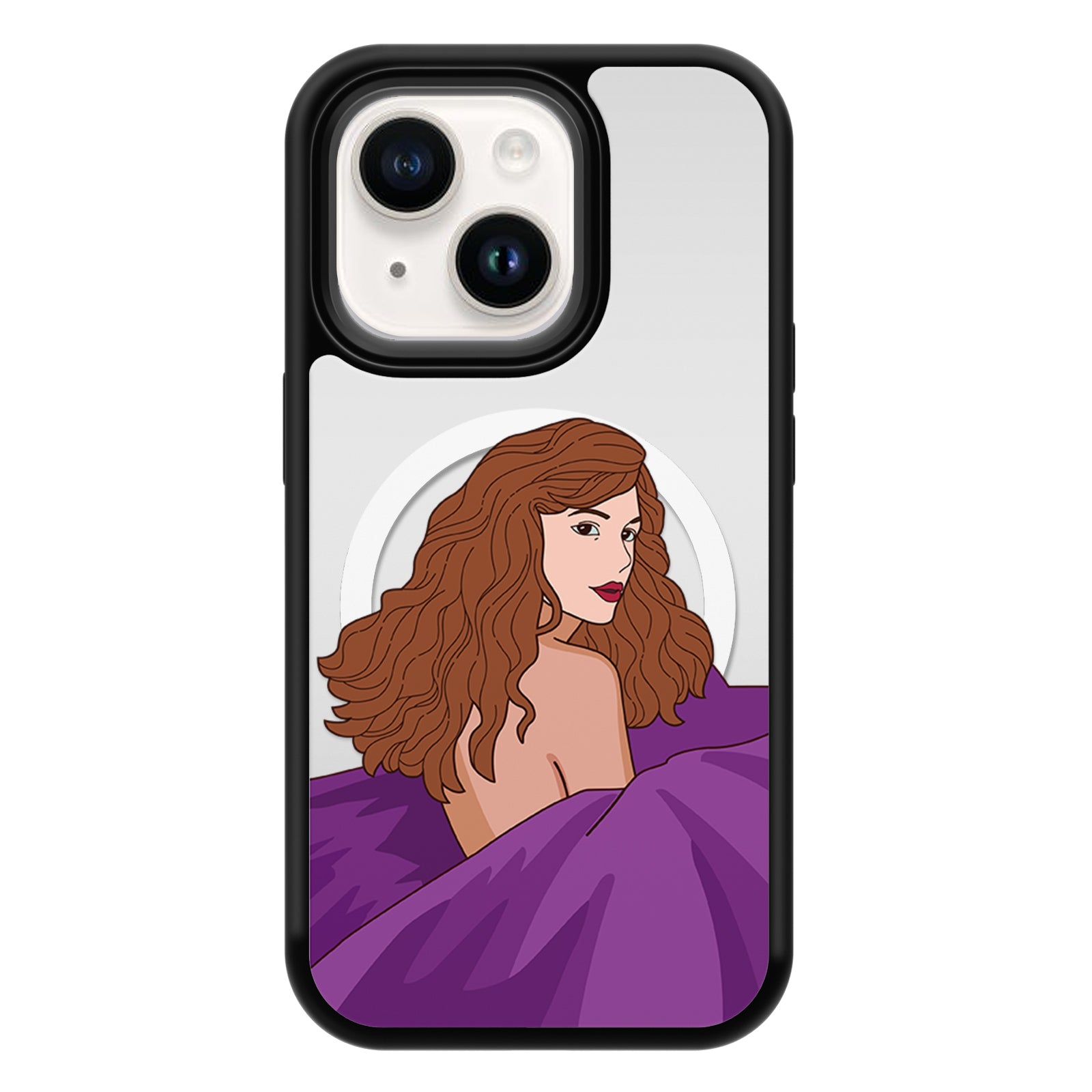 Famous Singer Series Mirror iPhone Case MagSafe Compatible-Purple