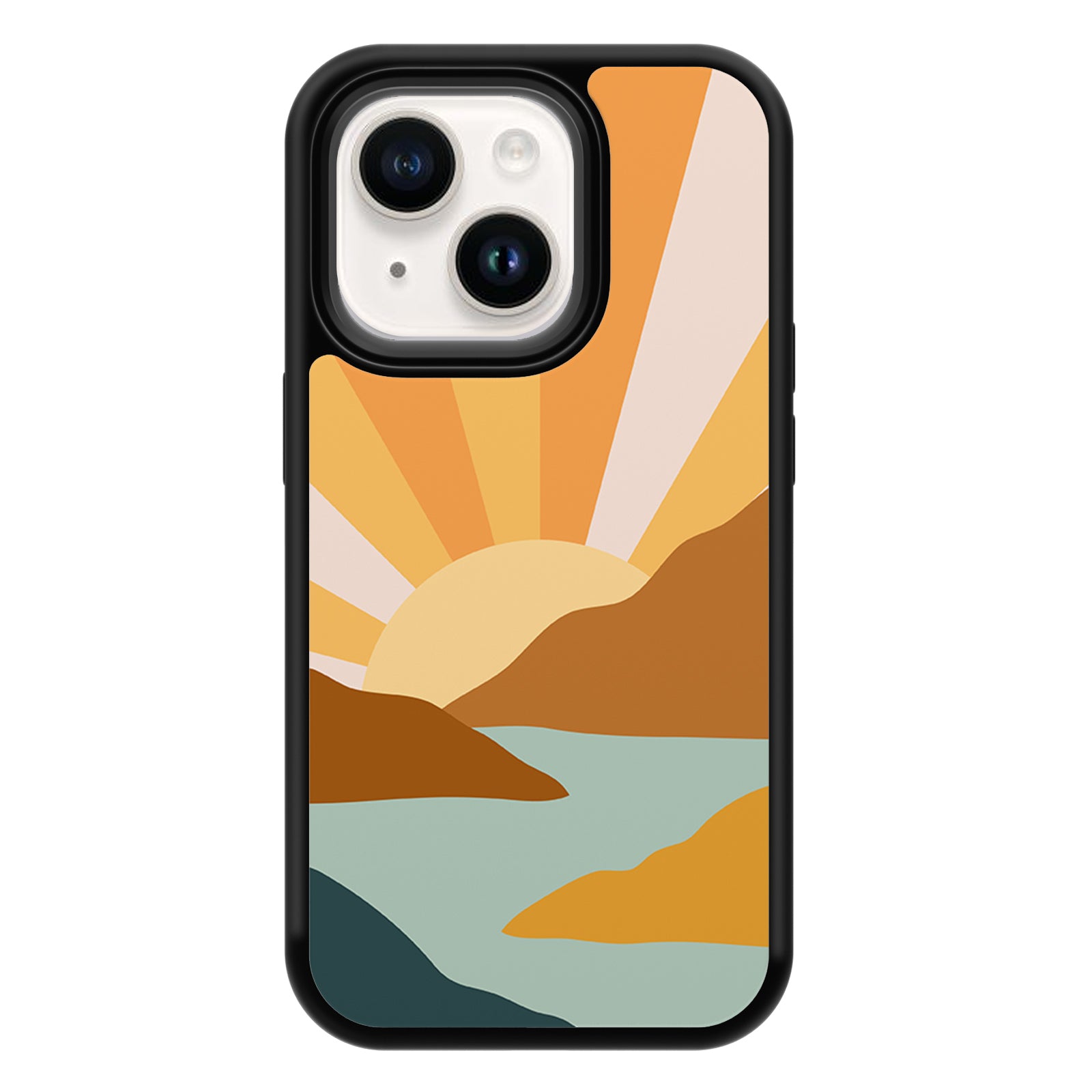 Love Bohemia Series iPhone Case MagSafe Compatible-Sunset&Mountains