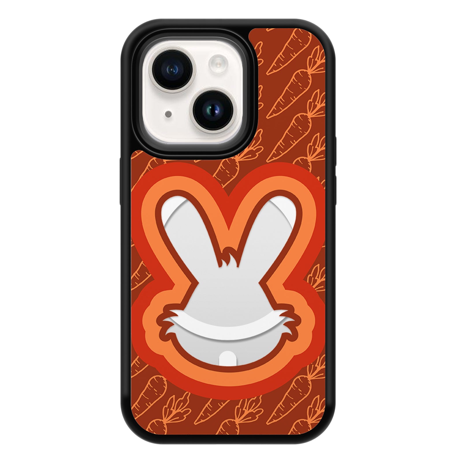 Hollow Mirror Series Mirror iPhone Case MagSafe Compatible-Rabbit