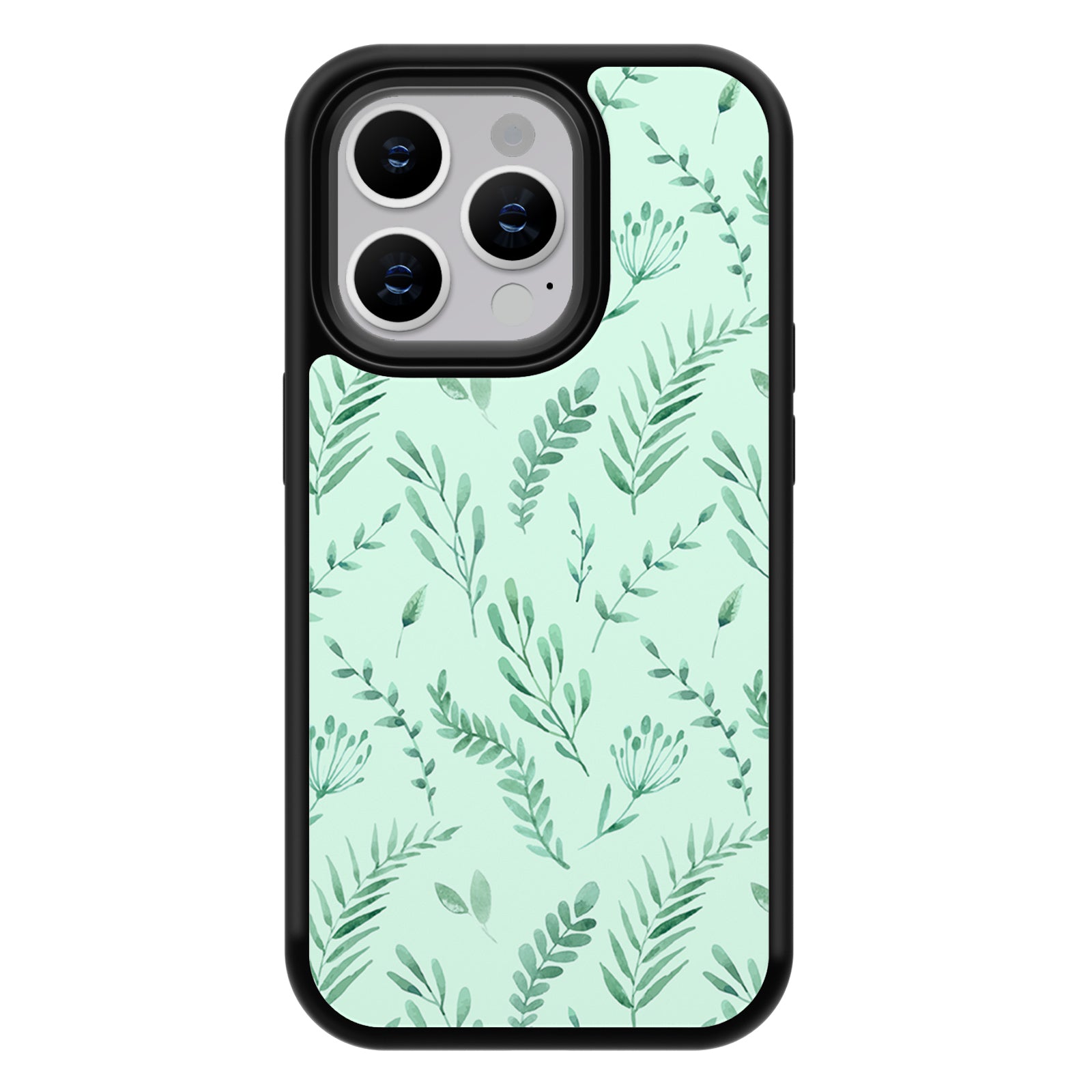 Serenityflower Series iPhone Case MagSafe Compatible-Green