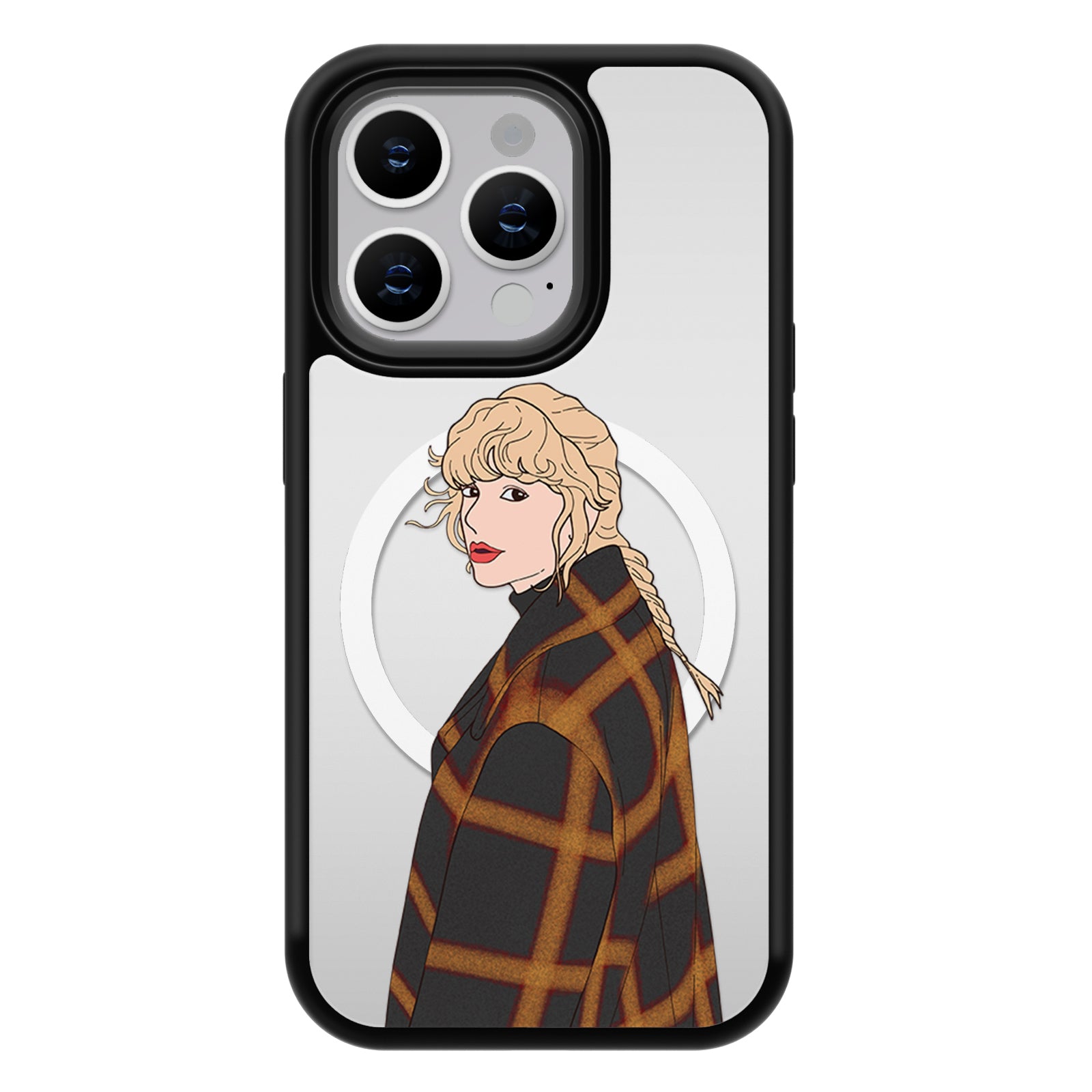 Famous Singer Series Mirror iPhone Case MagSafe Compatible-Brown