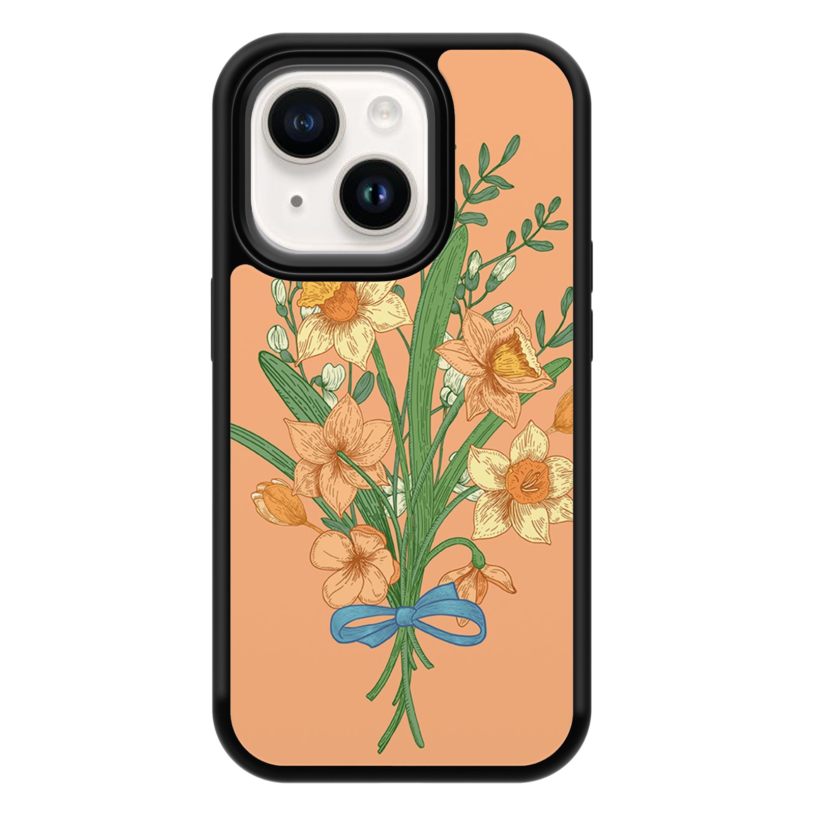 Romantic Bouquet Series iPhone Case MagSafe Compatible-Orange