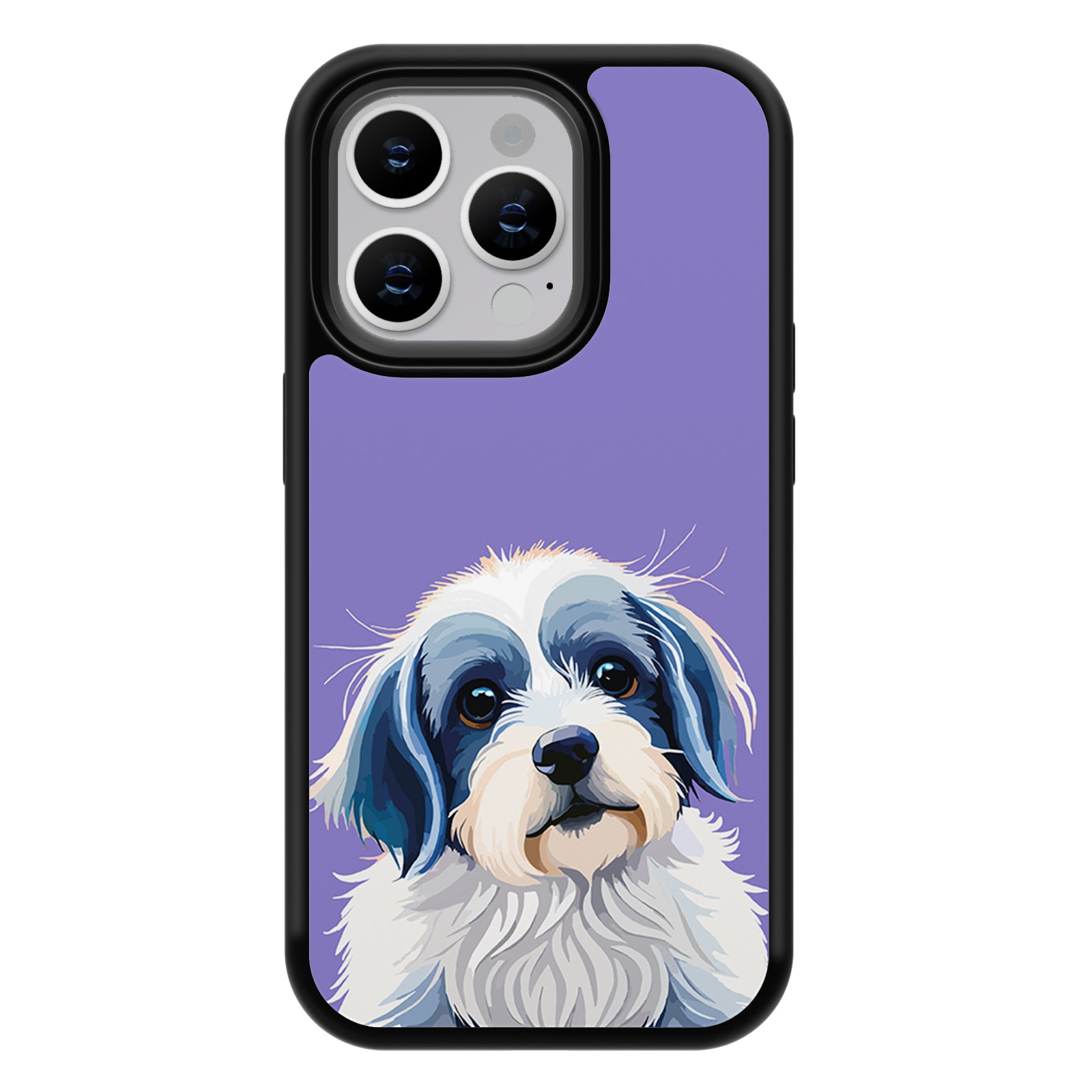 Cute Pet Series iPhone Case MagSafe Compatible-Purple