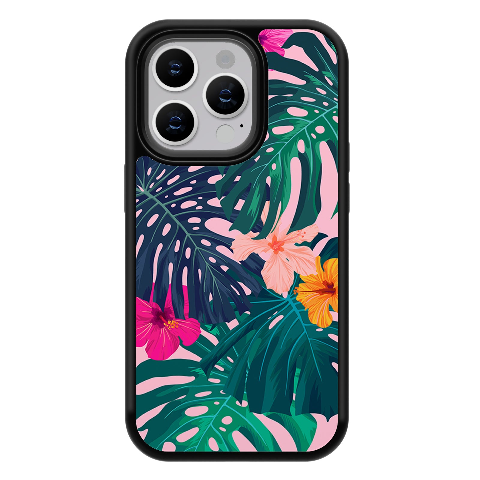 Tropical plants Series iPhone Case MagSafe Compatible-Pink