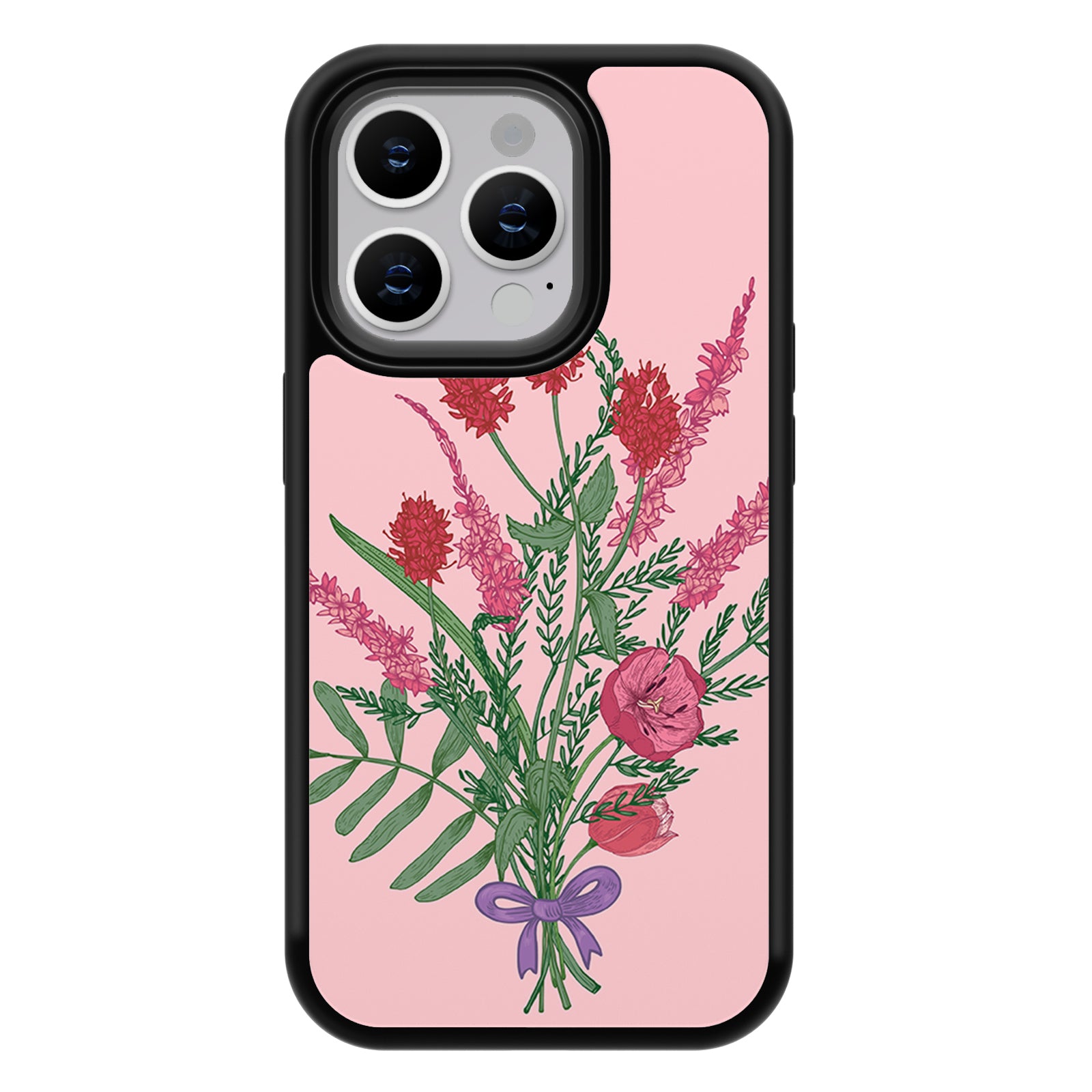 Romantic Bouquet Series iPhone Case MagSafe Compatible-Pink