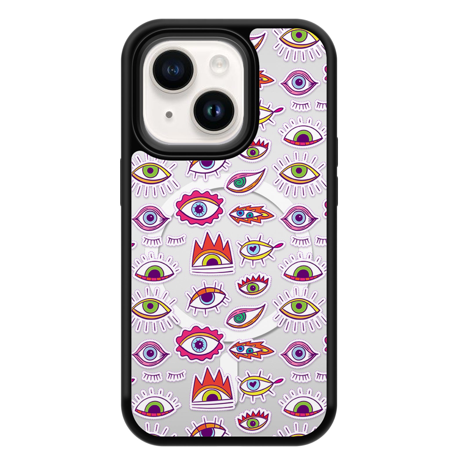 Fun Series Mirror iPhone Case MagSafe Compatible-Colorful Eyes