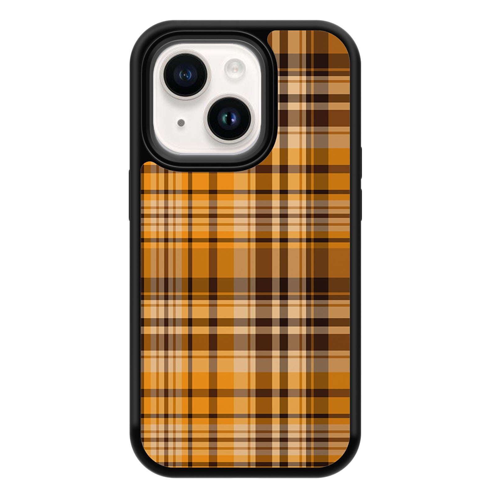 Classic Grid Series iPhone Case MagSafe Compatible-Brown