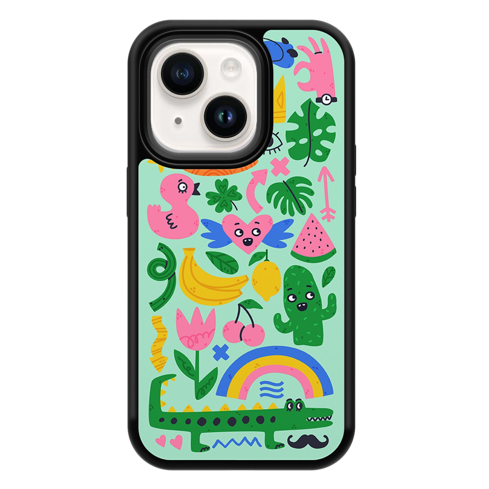 Whimsical Scribble Series iPhone Case MagSafe Compatible-Full of Vitality