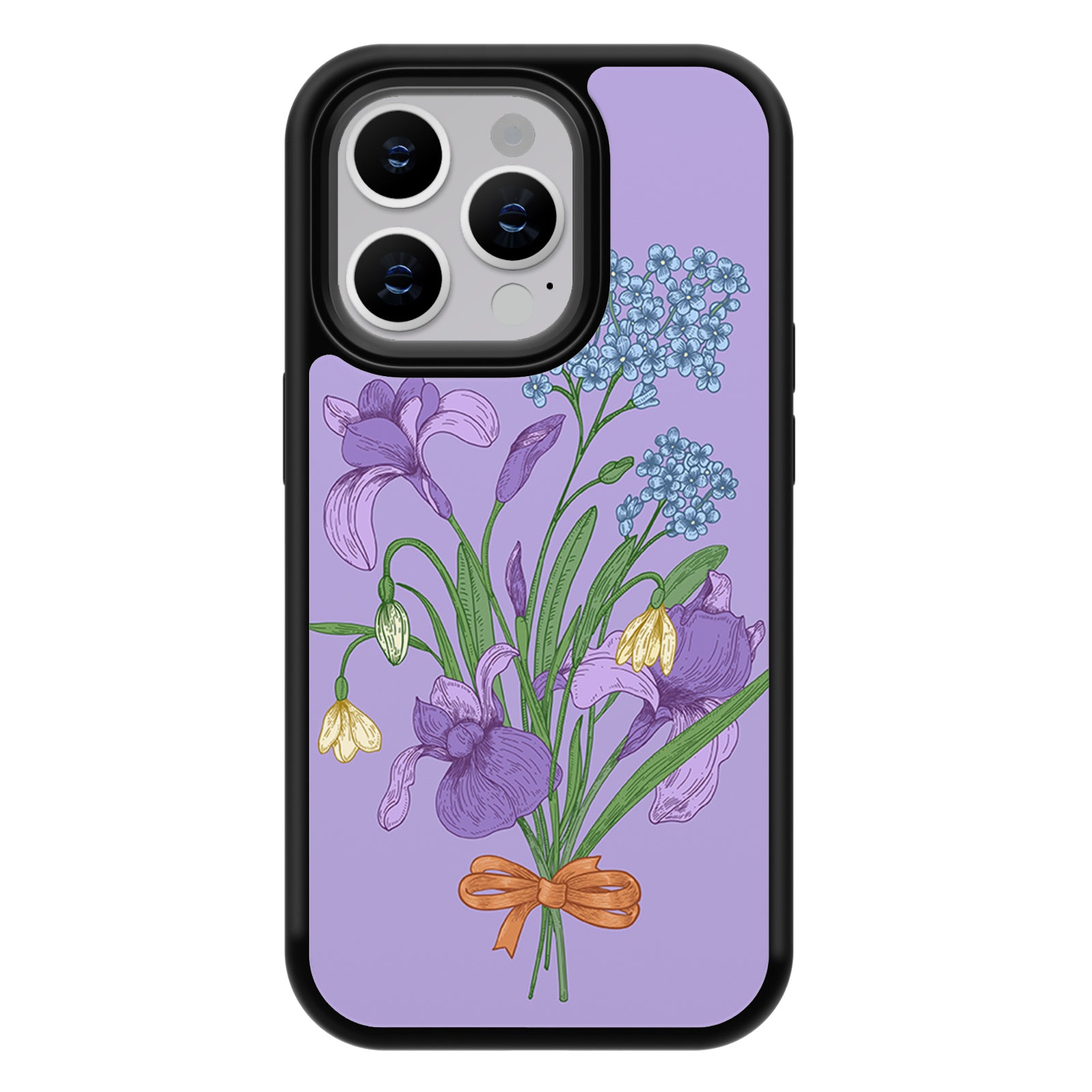 Romantic Bouquet Series iPhone Case MagSafe Compatible-Purple