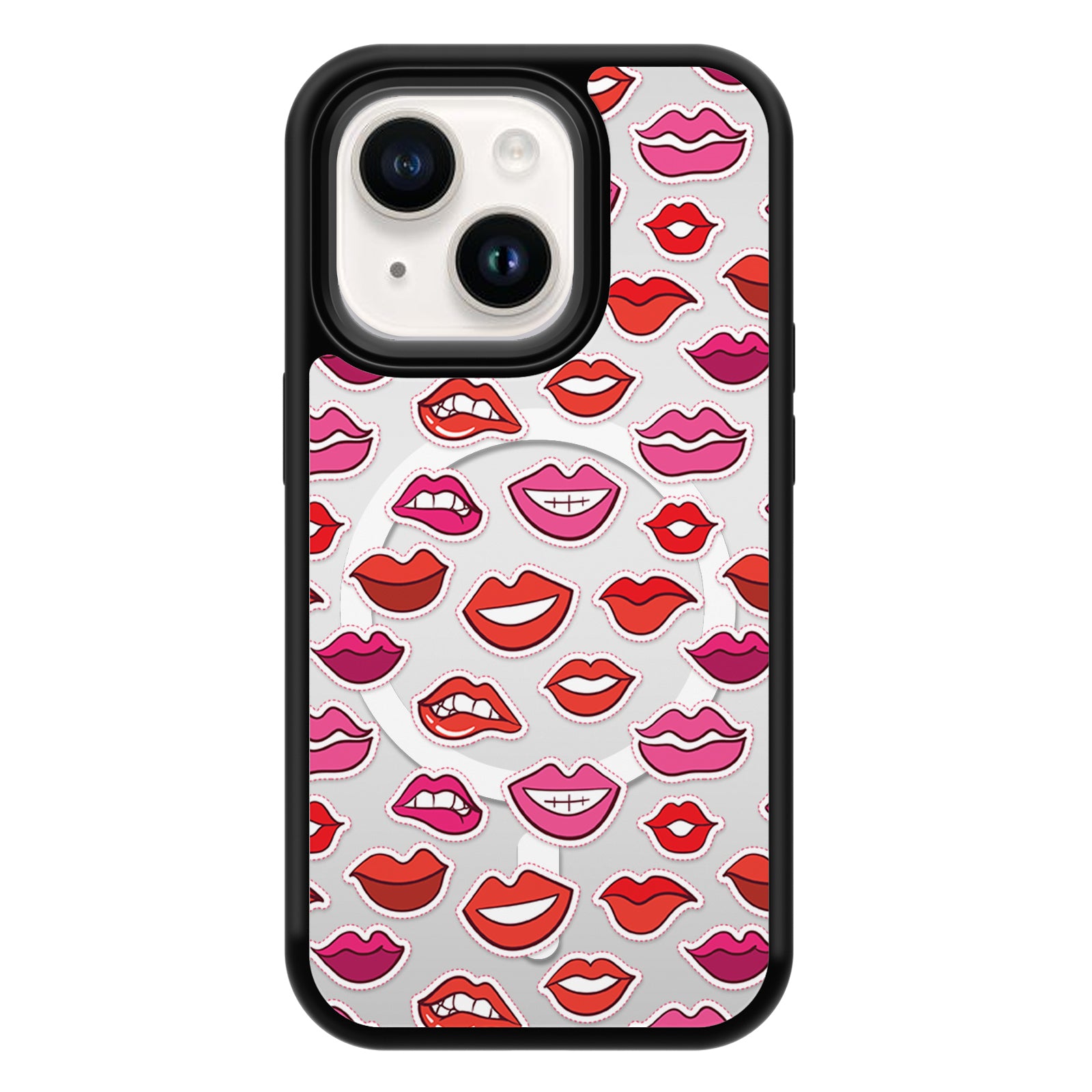 Fun Series Mirror iPhone Case MagSafe Compatible-Red Lips