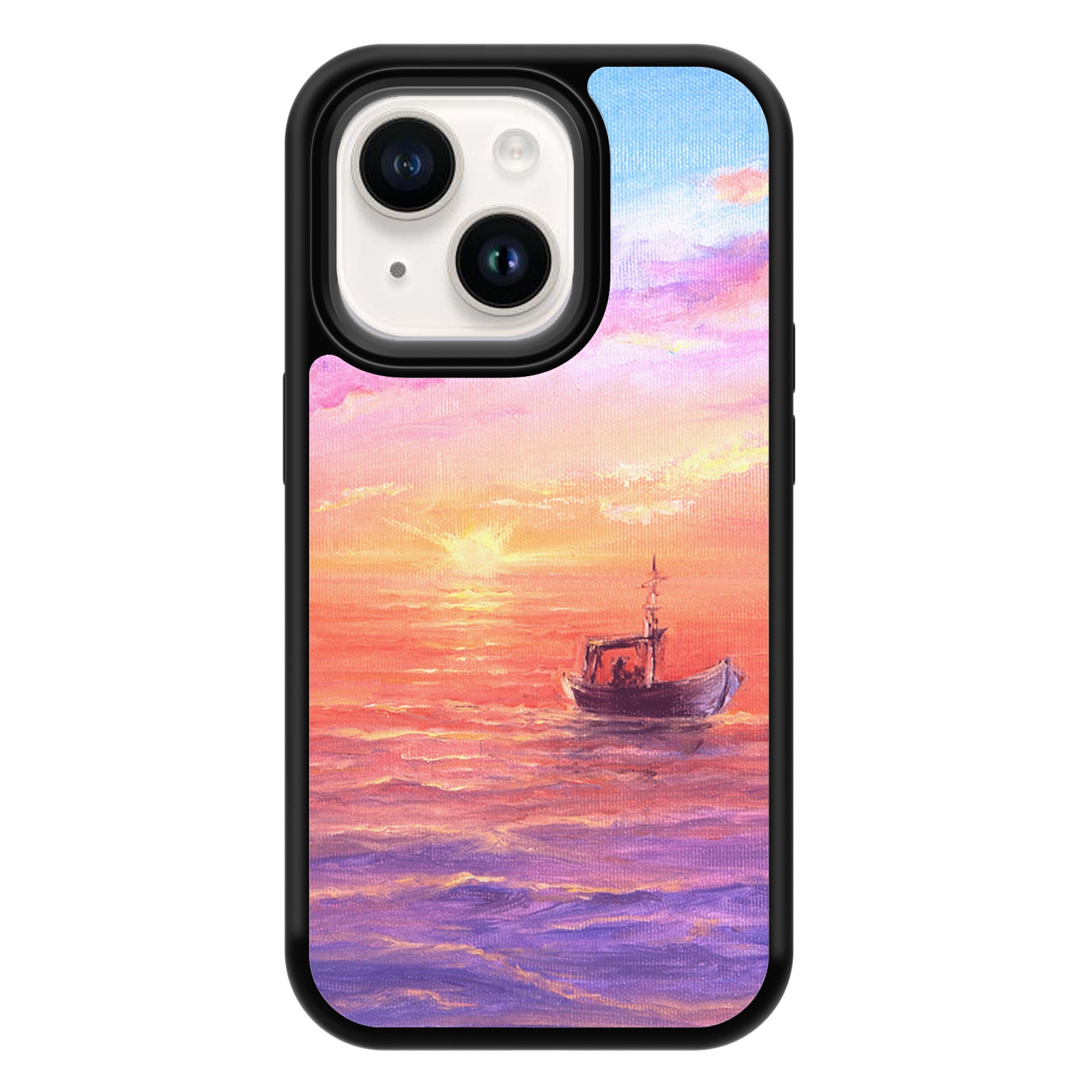 Oil Painting Series iPhone Case MagSafe Compatible-Purple