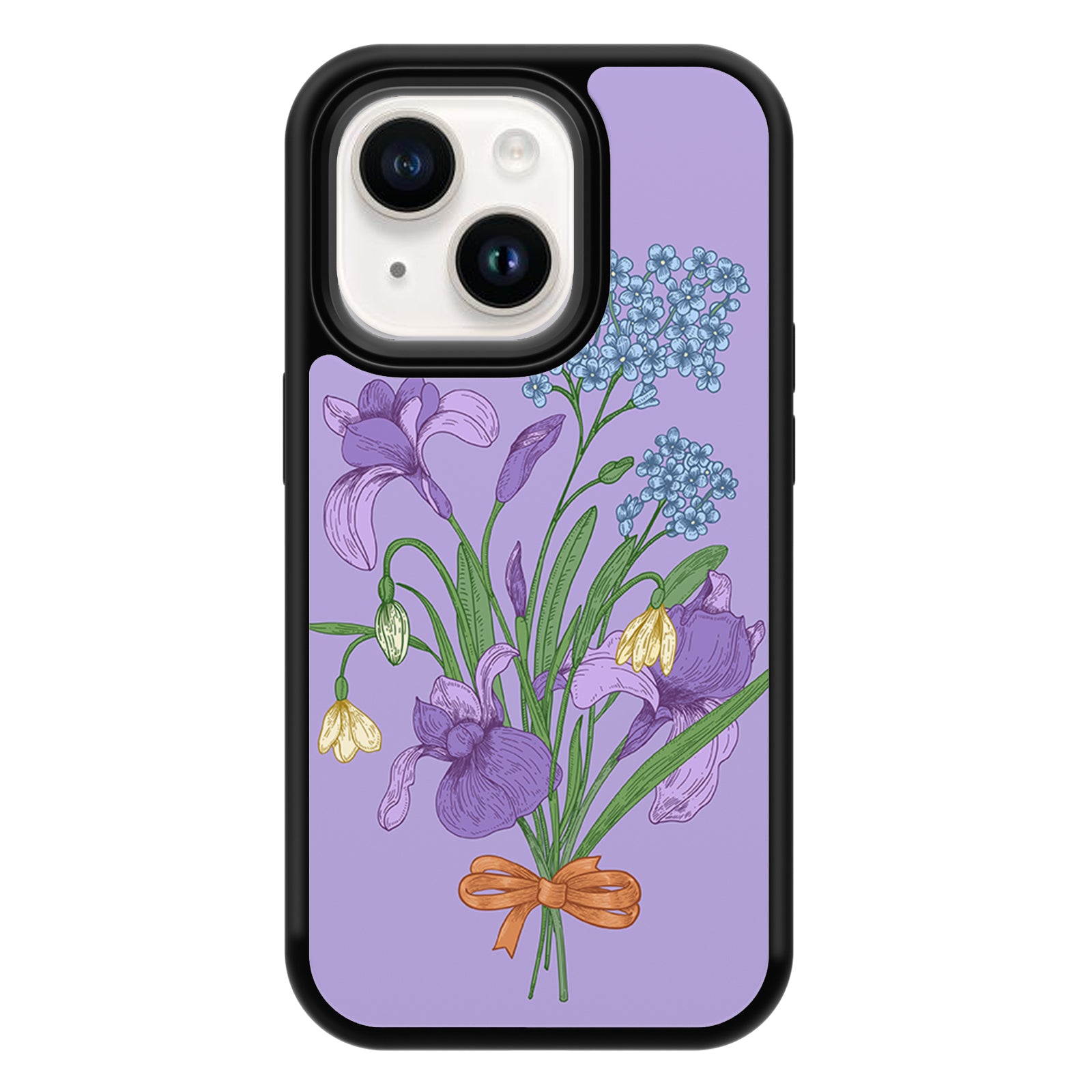 Romantic Bouquet Series iPhone Case MagSafe Compatible-Purple