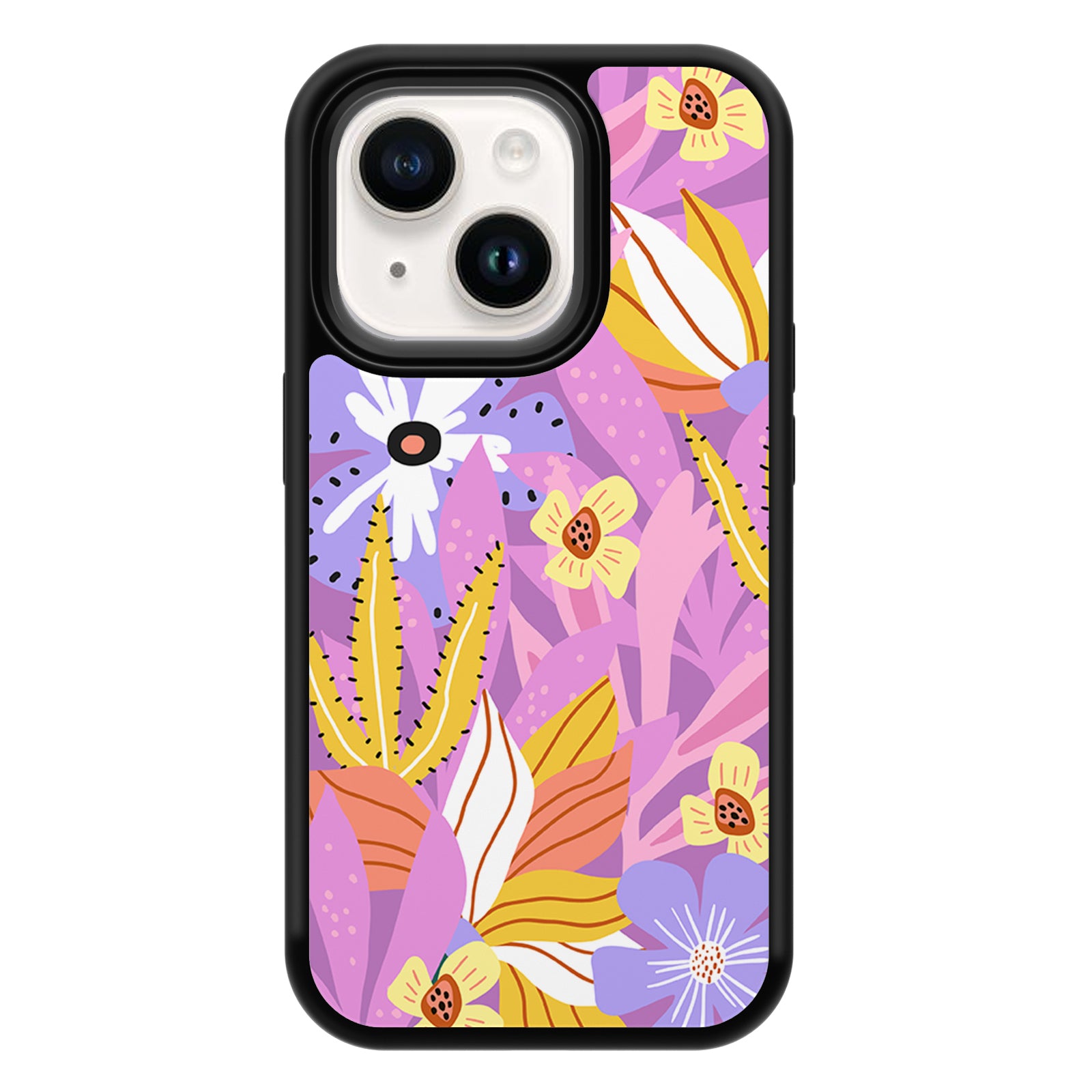 Exquisite Plant Series iPhone Case MagSafe Compatible-Purple