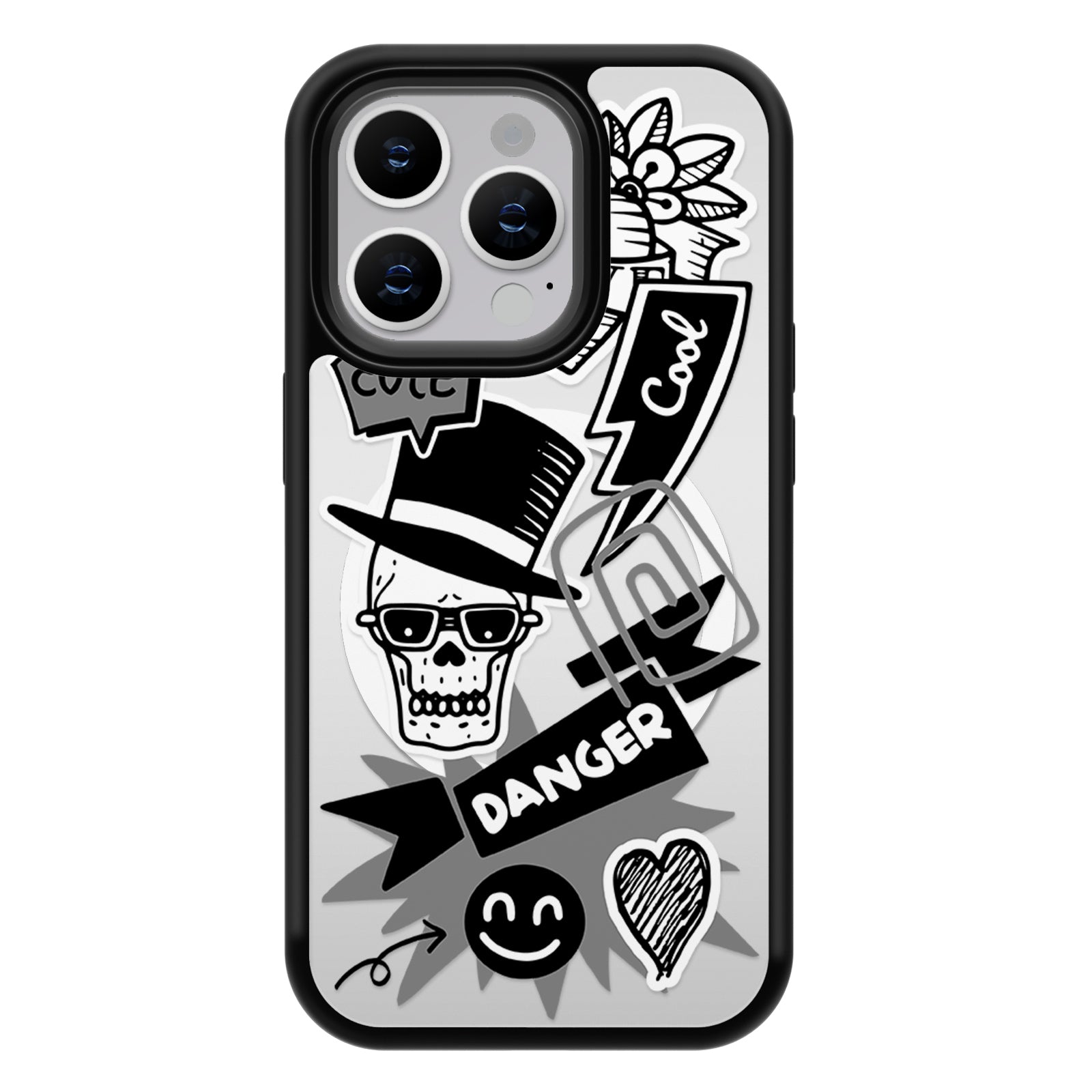 Graffiti Series Mirror iPhone Case MagSafe Compatible-Skull