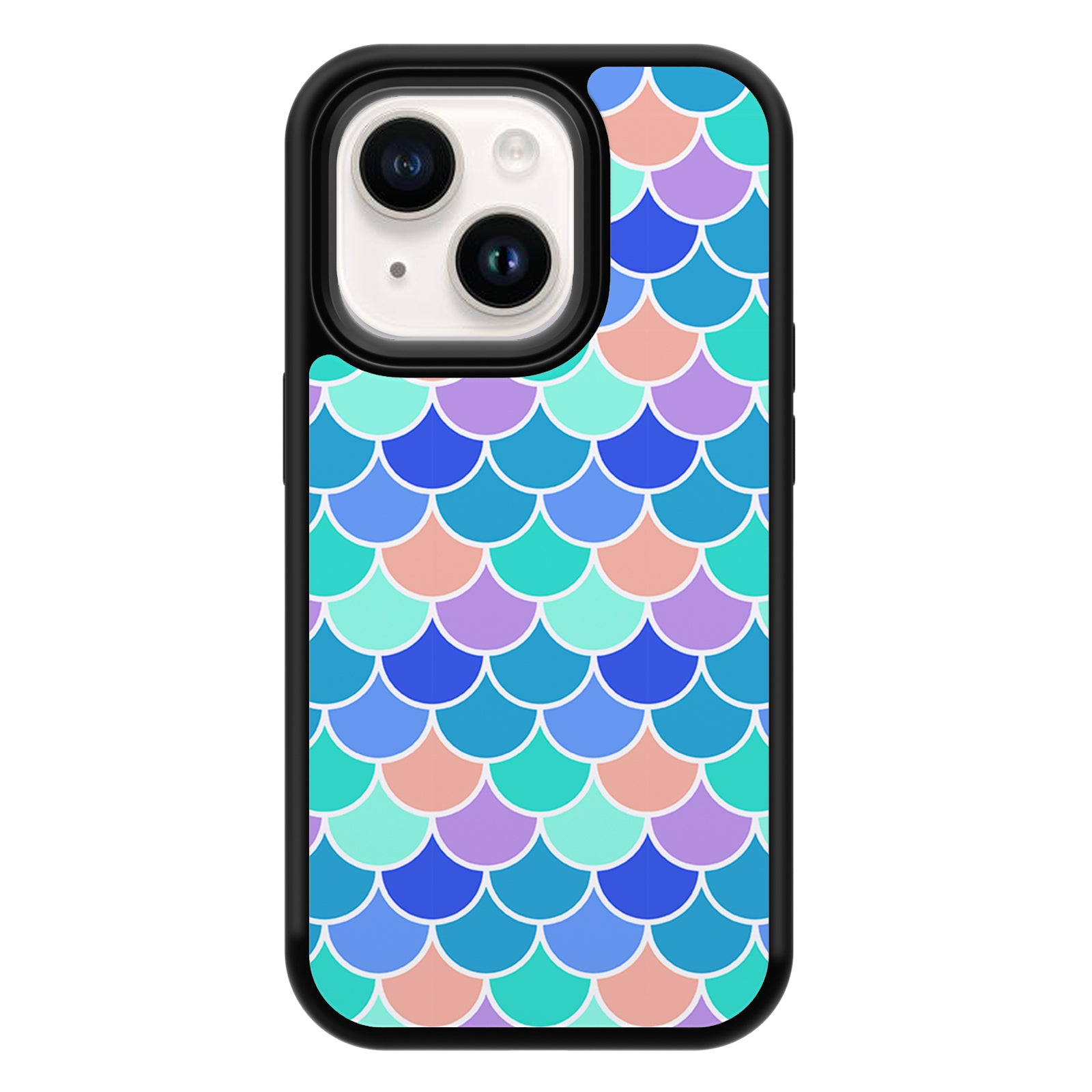 Colorful Pixel Series iPhone Case MagSafe Compatible-Blue