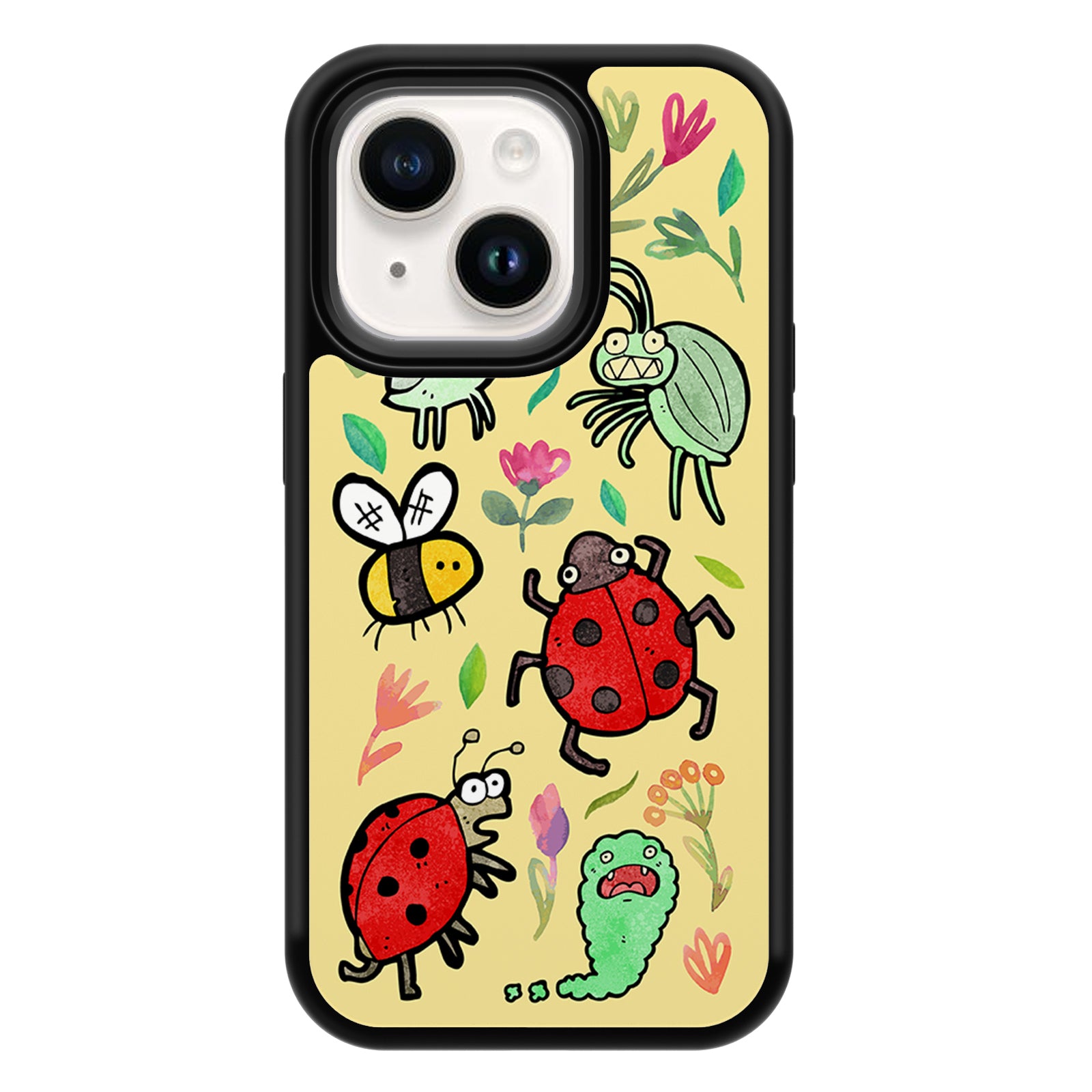 Whimsical Scribble Series iPhone Case MagSafe Compatible-Insect Exploration