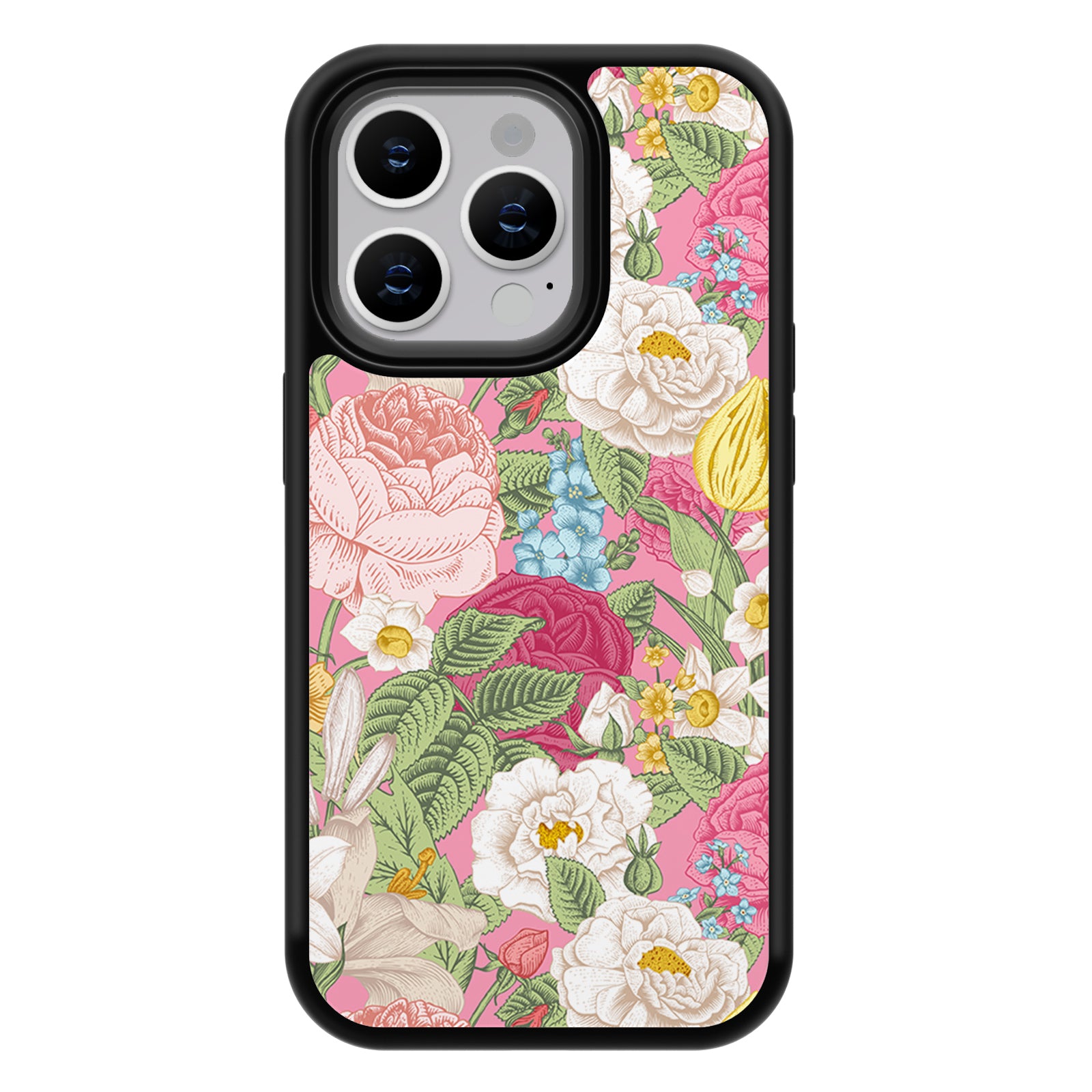 Vintage Bloom Series iPhone Case MagSafe Compatible-Pink