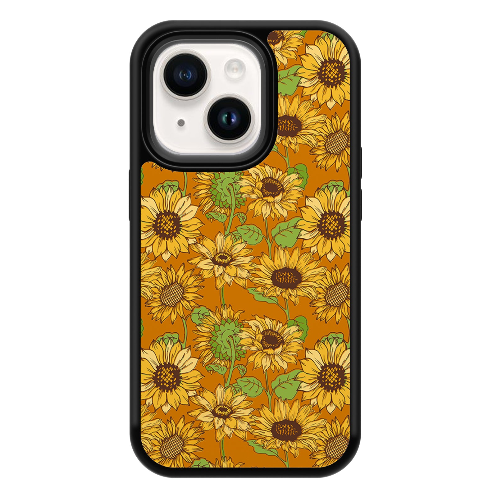 Vintage Bloom Series iPhone Case MagSafe Compatible-Sunflower