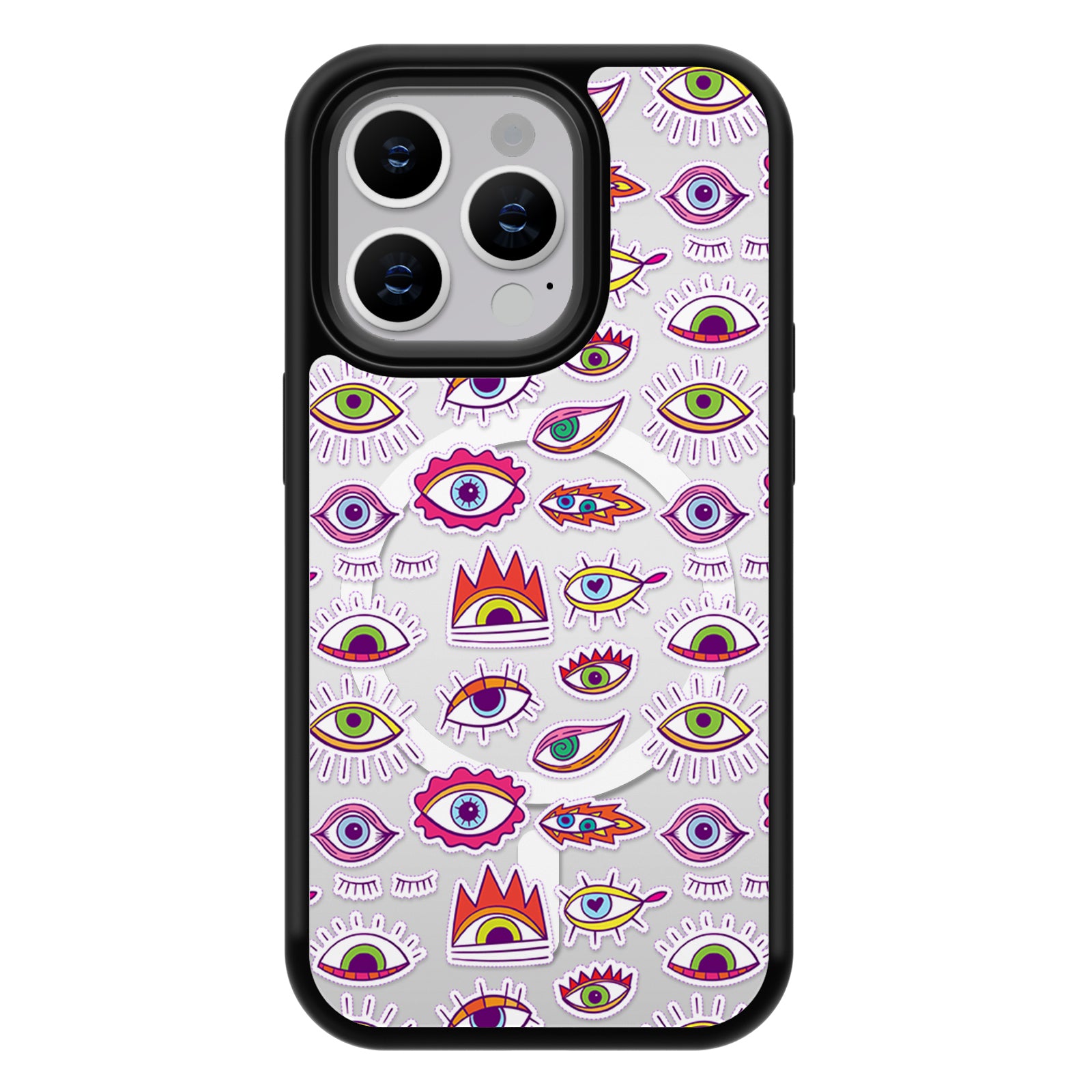 Fun Series Mirror iPhone Case MagSafe Compatible-Colorful Eyes