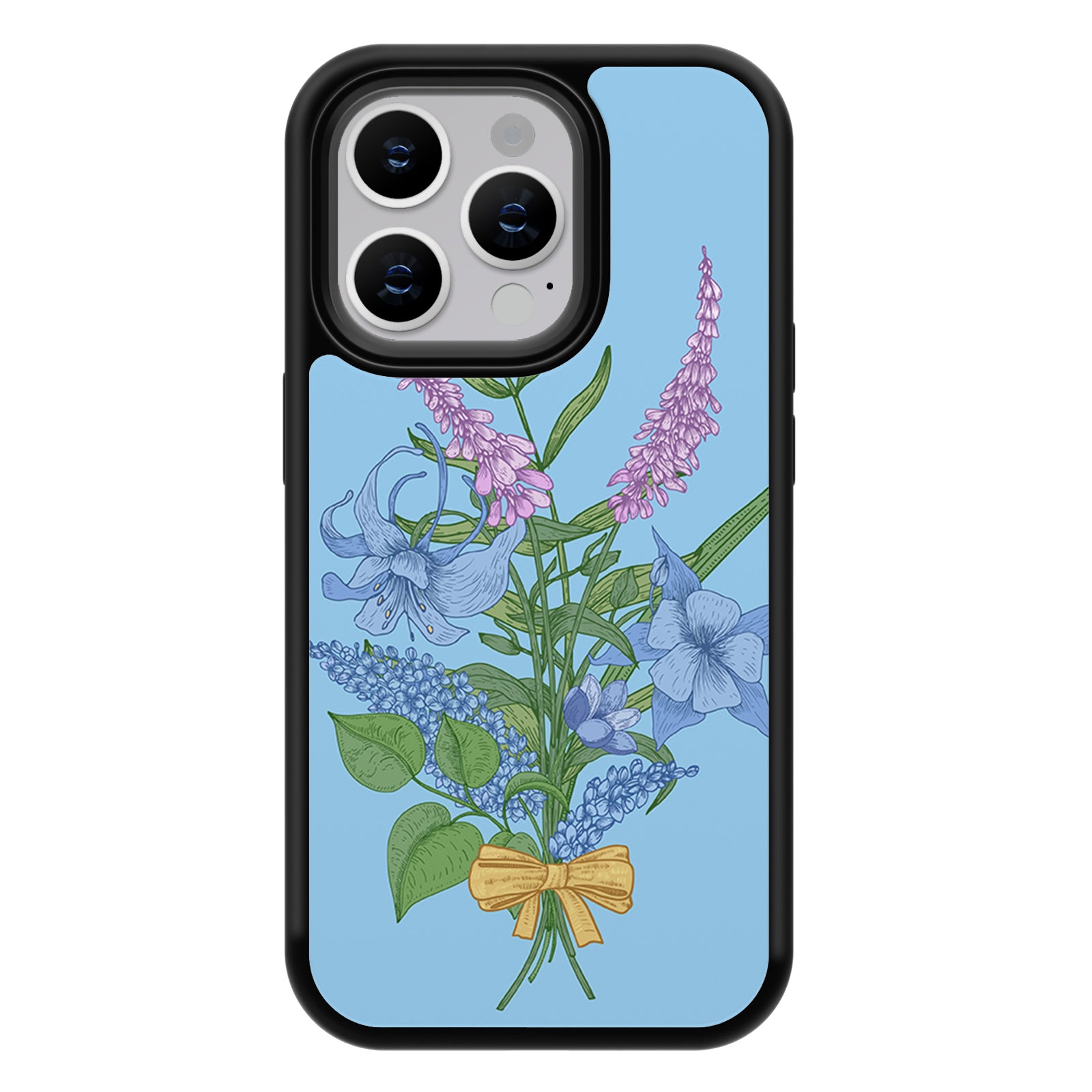 Romantic Bouquet Series iPhone Case MagSafe Compatible-Blue