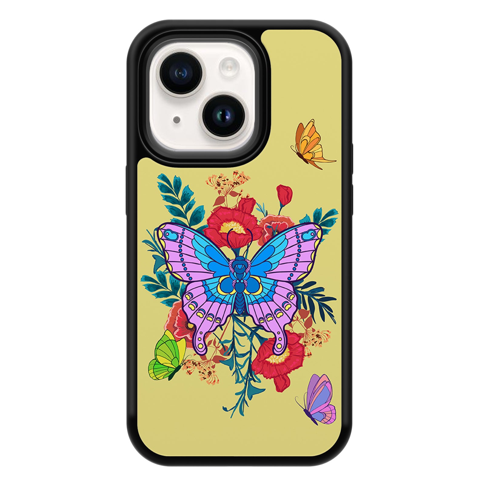 Butterfly Series iPhone Case MagSafe Compatible-Yellow