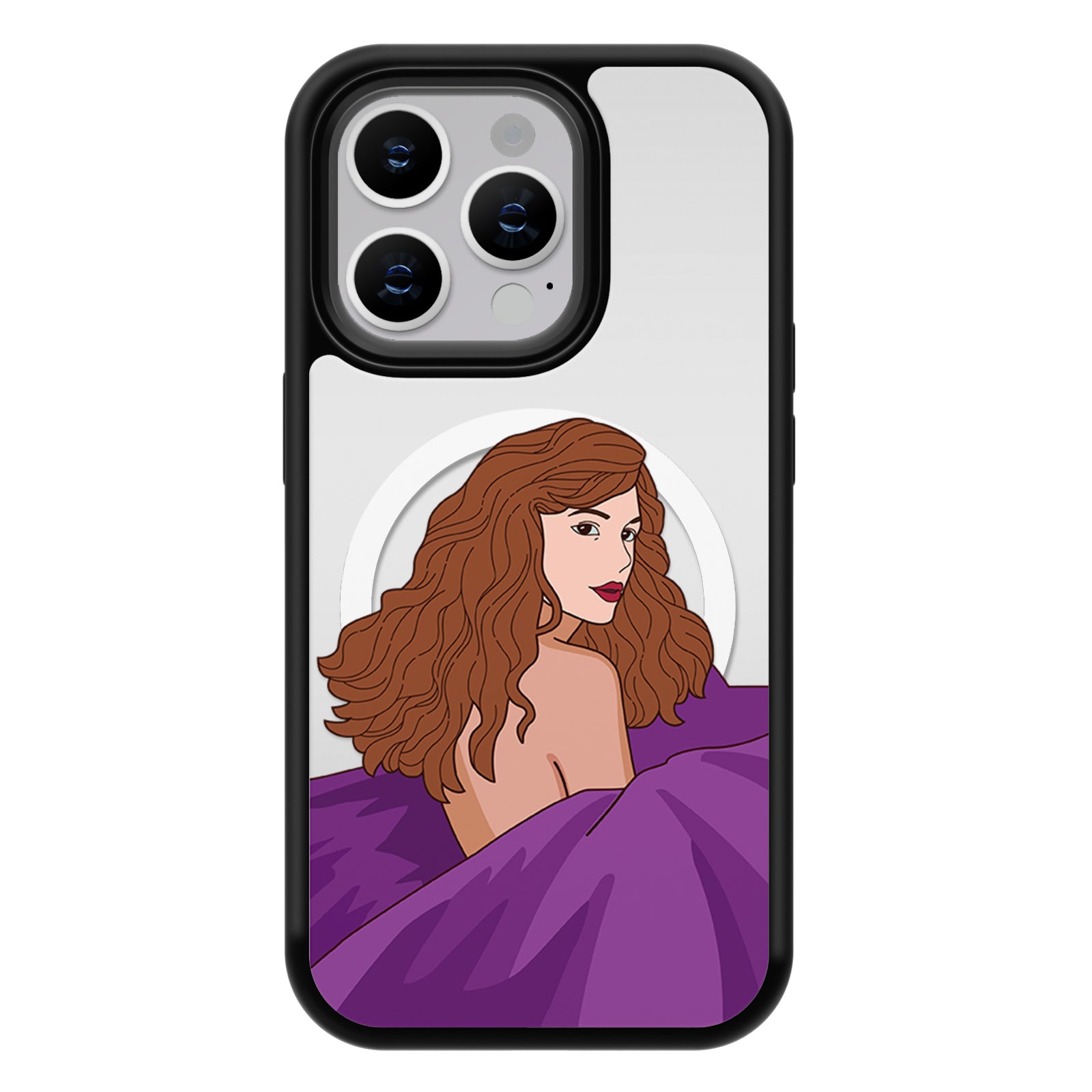 Famous Singer Series Mirror iPhone Case MagSafe Compatible-Purple