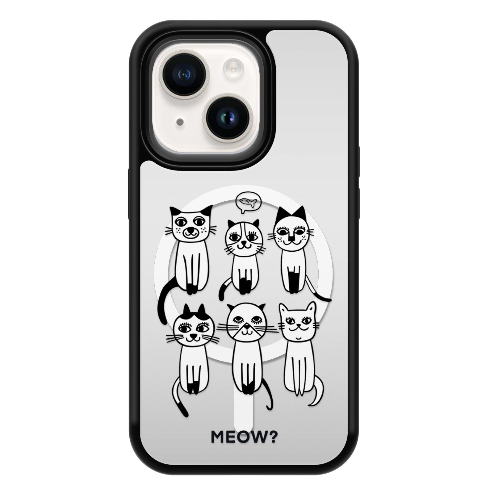 ChicCats Series Mirror iPhone Case MagSafe Compatible-D