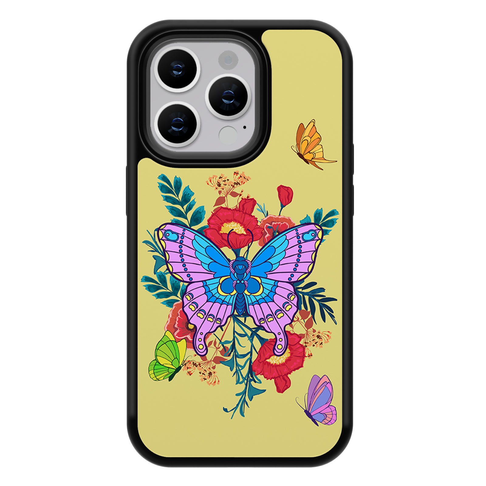 Butterfly Series iPhone Case MagSafe Compatible-Yellow