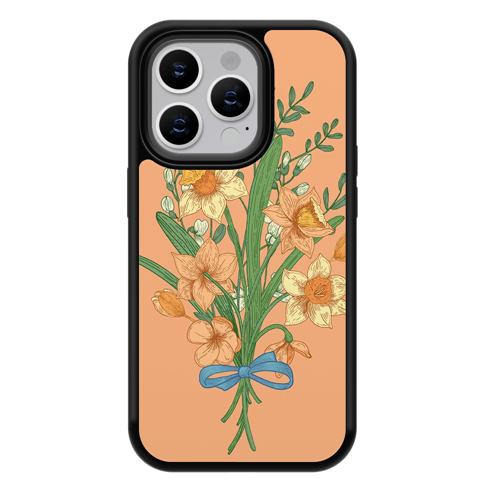 Romantic Bouquet Series iPhone Case MagSafe Compatible-Orange