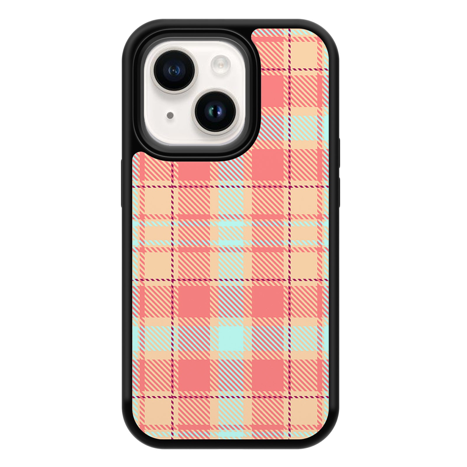 Classic Grid Series iPhone Case MagSafe Compatible-Pink