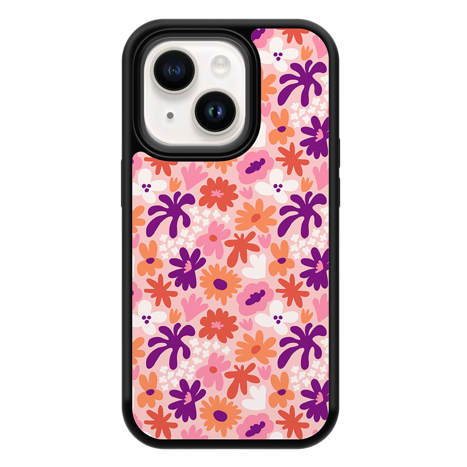 Bright Floral Series iPhone Case MagSafe Compatible-Pink