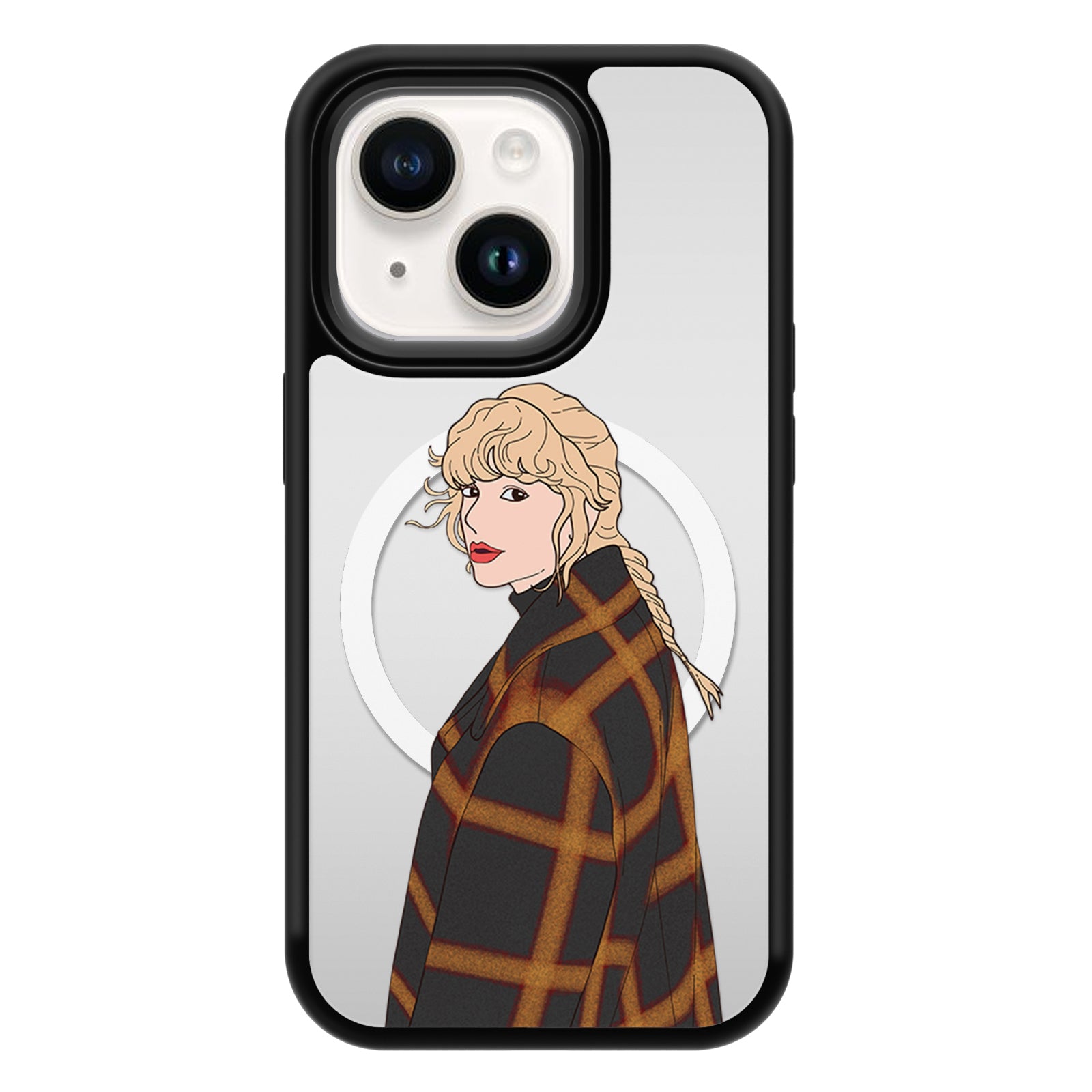 Famous Singer Series Mirror iPhone Case MagSafe Compatible-Brown