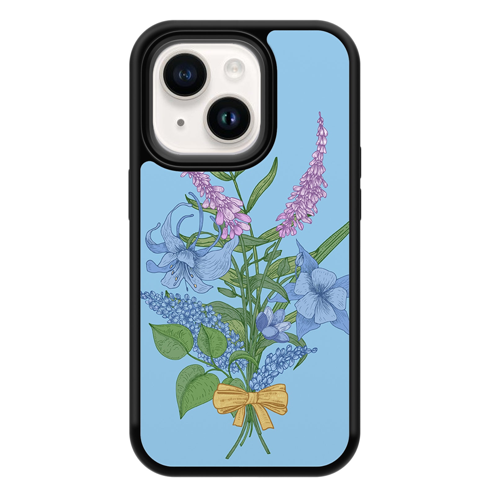 Romantic Bouquet Series iPhone Case MagSafe Compatible-Blue