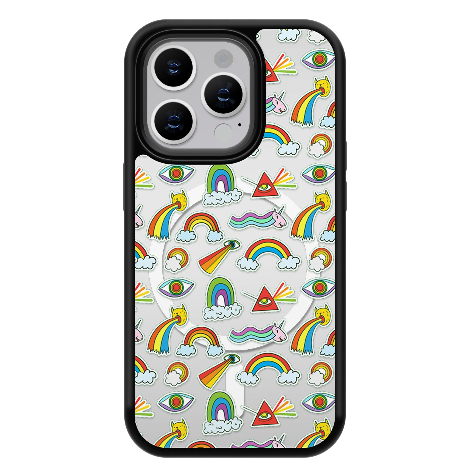 Fun Series Mirror iPhone Case MagSafe Compatible-Rainbow